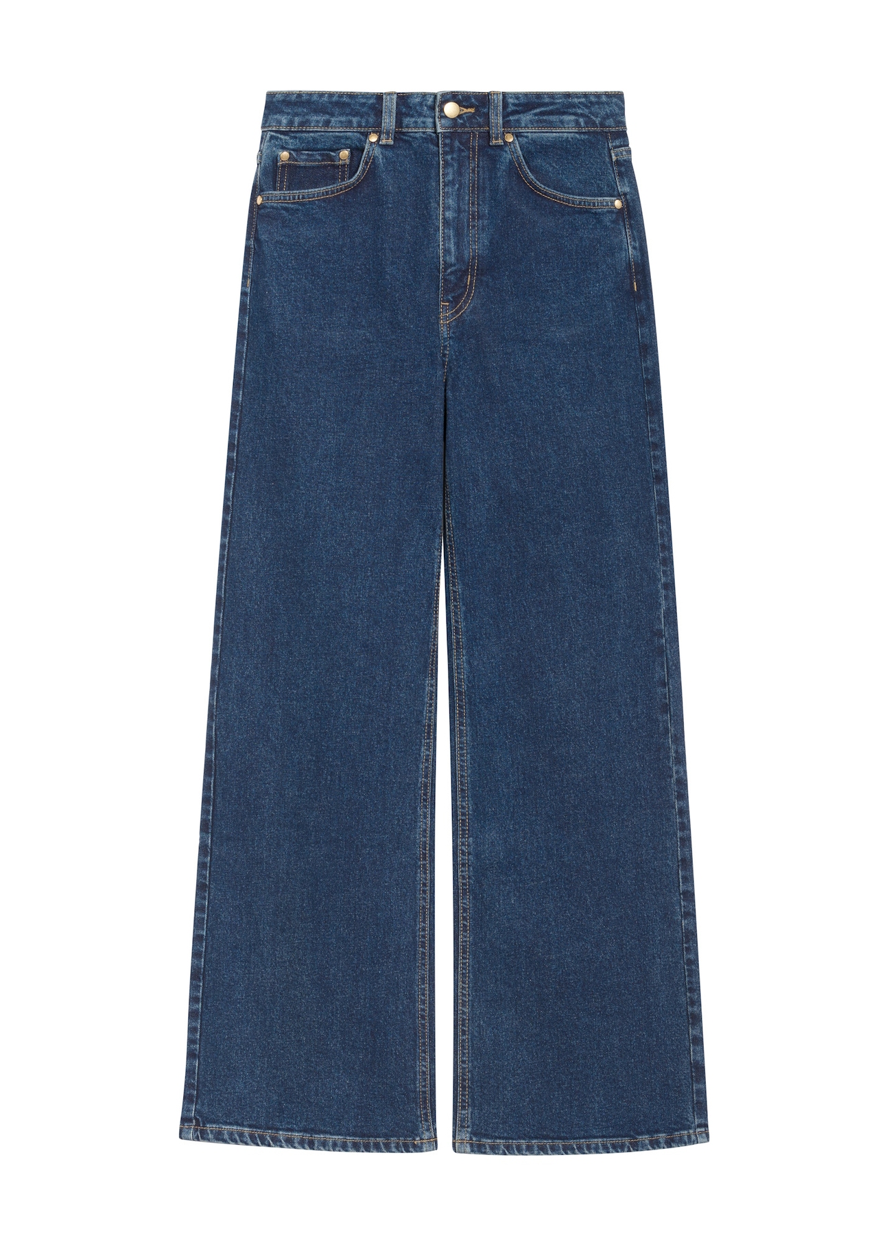 Jeansowe granatowe spodnie damskie JEADT-0013-7D(Z26)