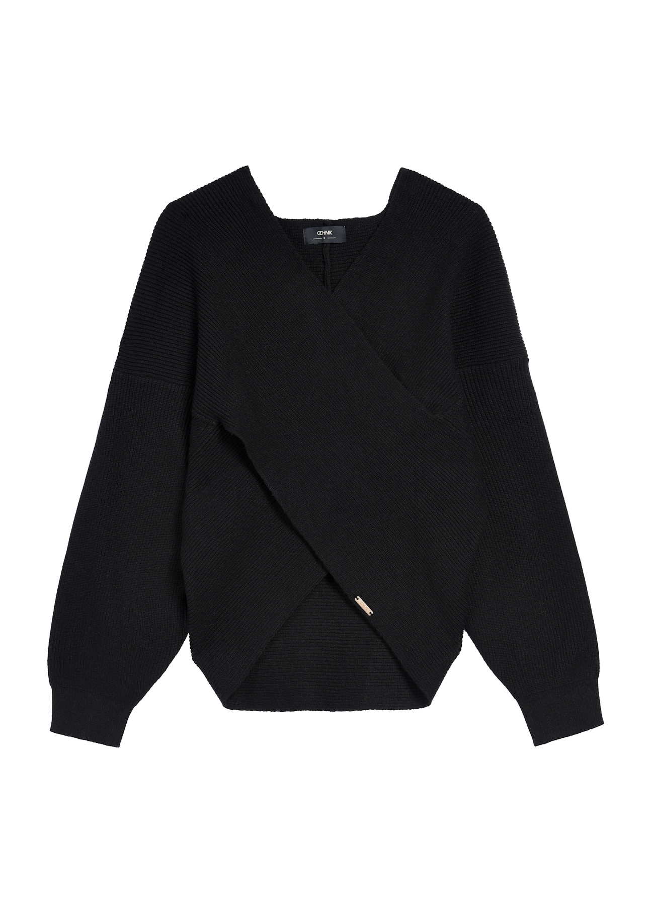 Czarny sweter damski z wiskozy SWEDT-0240-99(Z25)