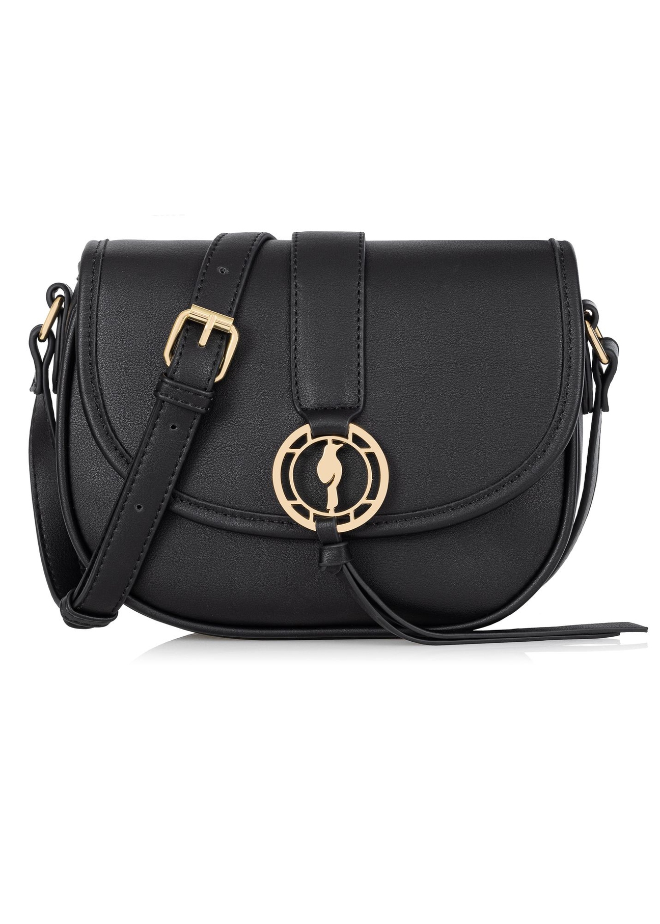 Czarna listonoszka z logo TOREC-0756-97(W23)-01