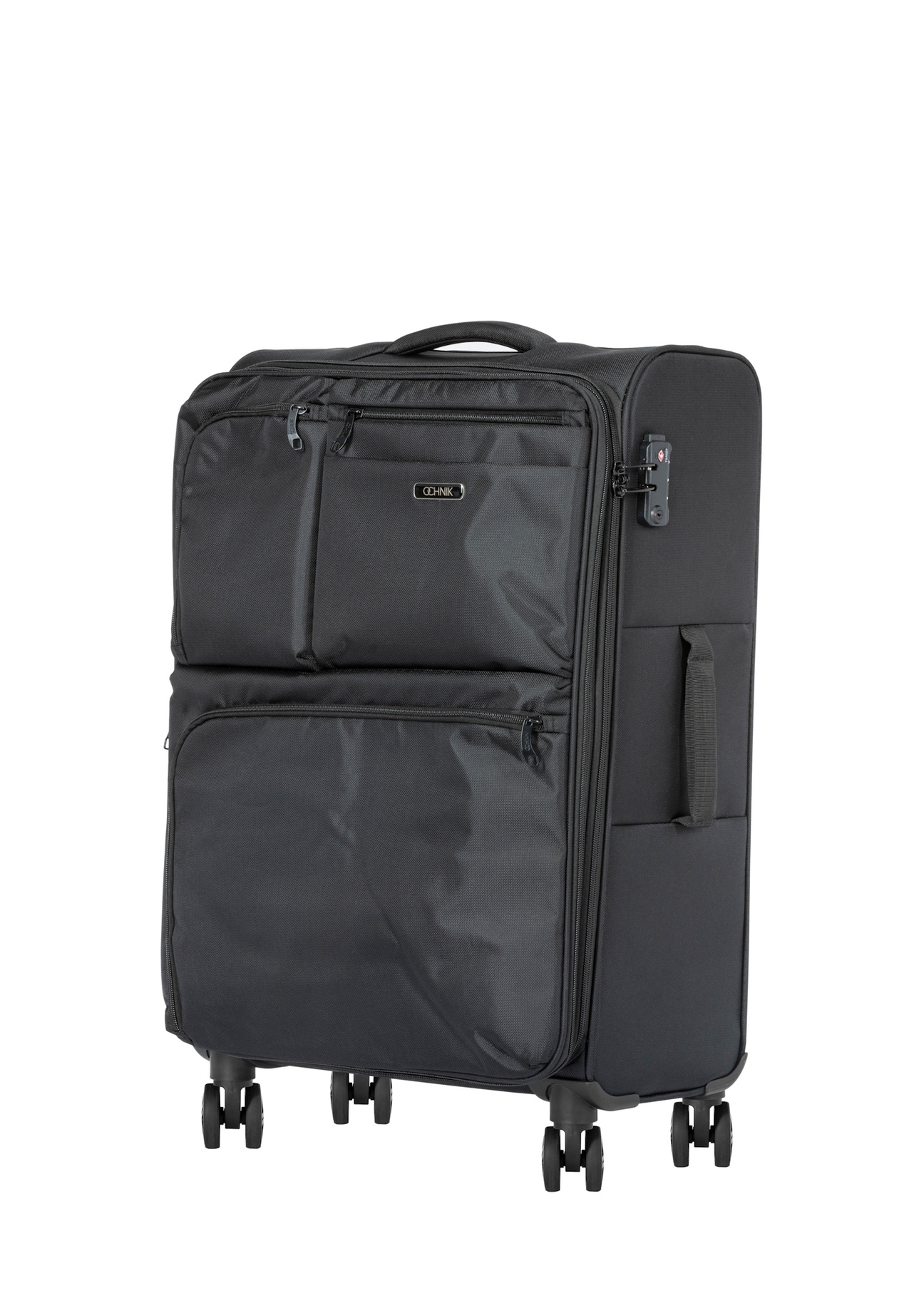 Komplet walizek na kółkach 19"/24"/28" WALNY-0048-99(W26), widok produktu skosem na białym tle.