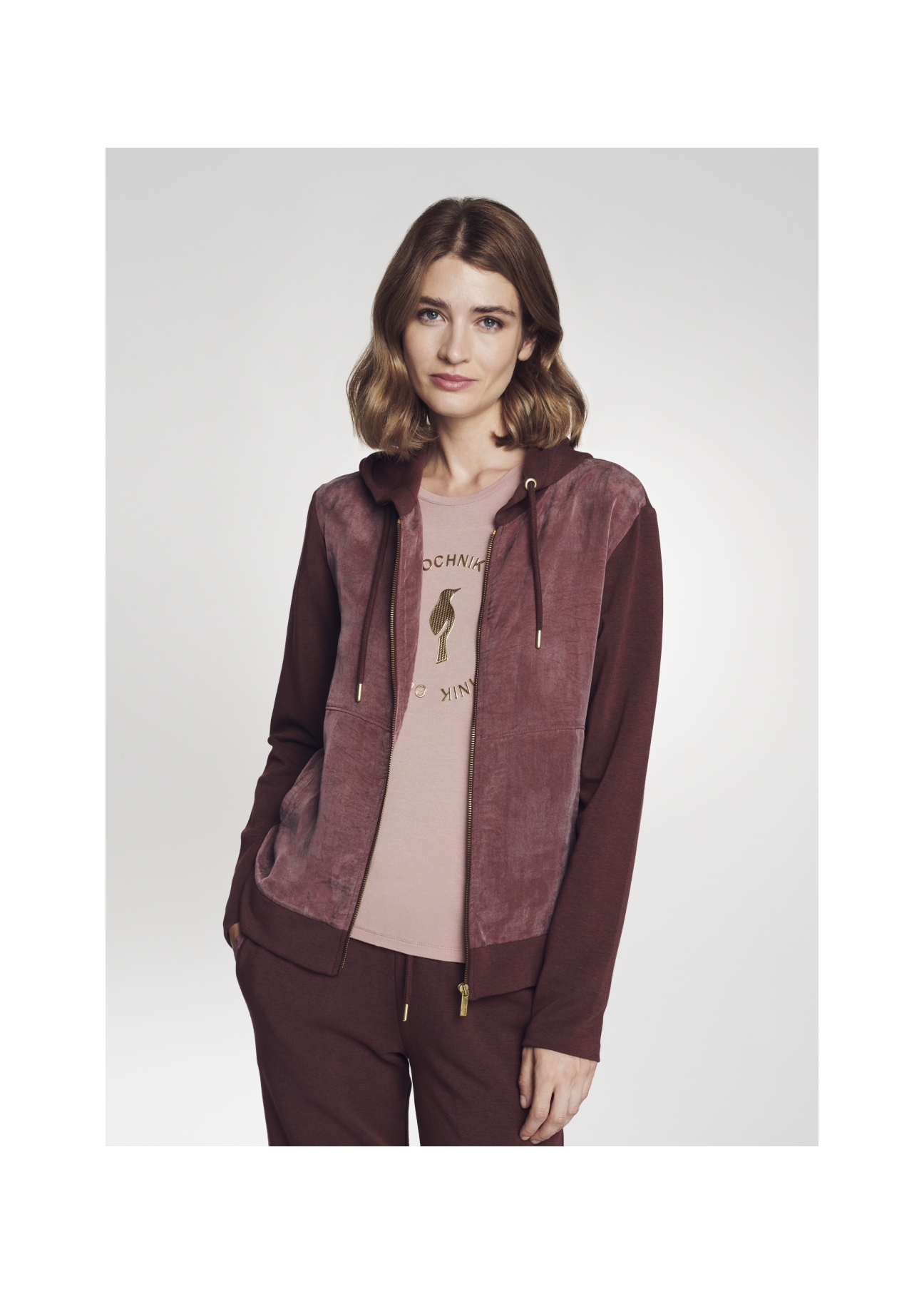 Bluza dresowa damska rozpinana BLZDT-0064-49(Z21)-01