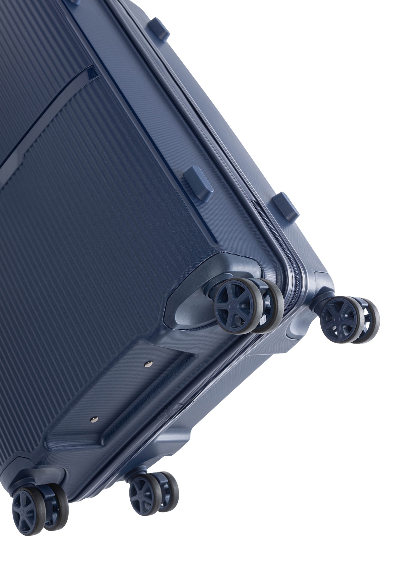 Komplet walizek na kółkach 19"/24"/28" WALPP-0026-7D(W26), widok kółek produktu na białym tle.