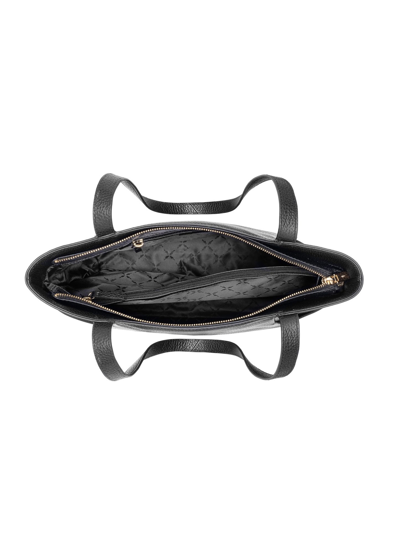 Czarna skórzana torebka shopper TORES-0980-99(W24)-06