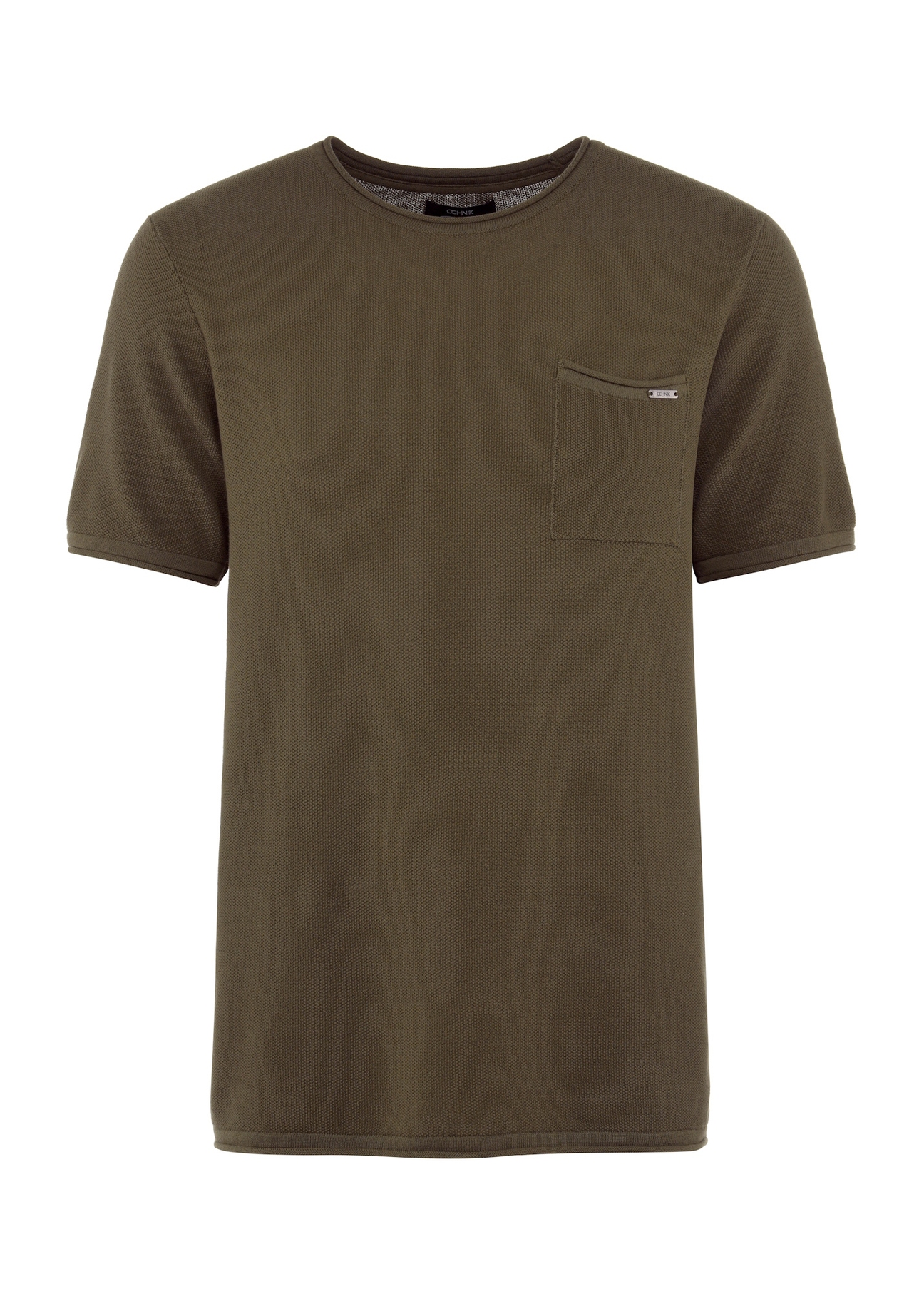 Bawełniany przewiewny t-shirt męski TSHMT-0122-55(W25), widok produktu z przodu na białym tle.