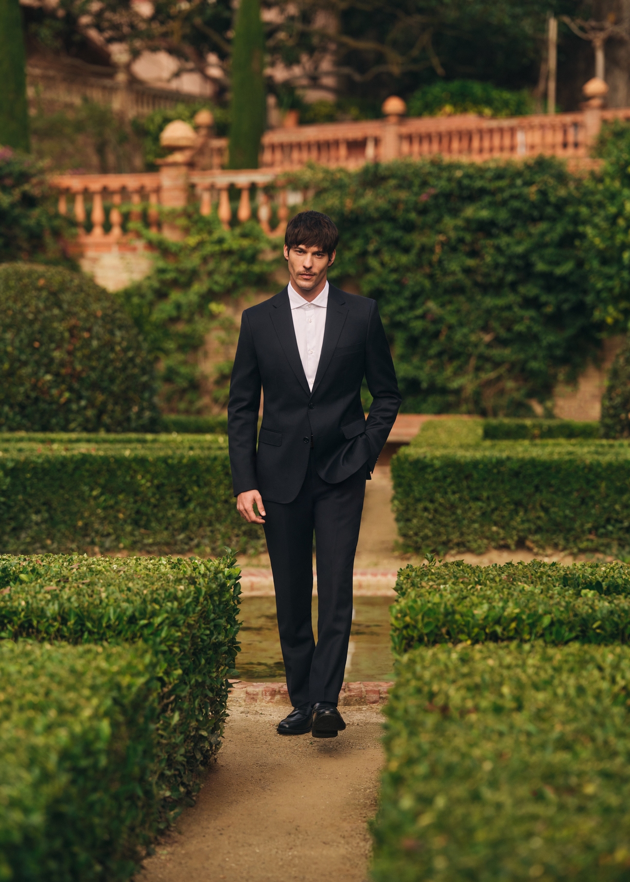 Granatowa marynarka męska MARMT-0024-7E(W26)