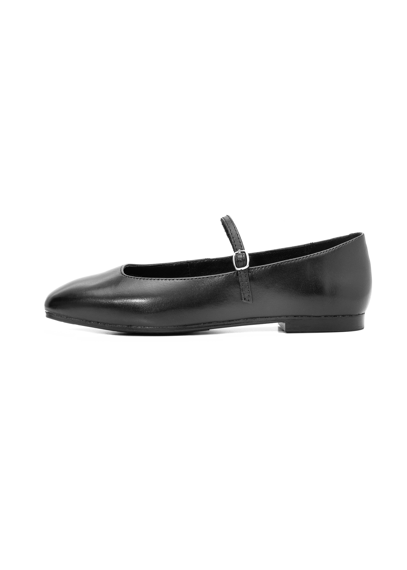 Czarne skórzane baleriny damskie BUTYD-1205-99(Z25)