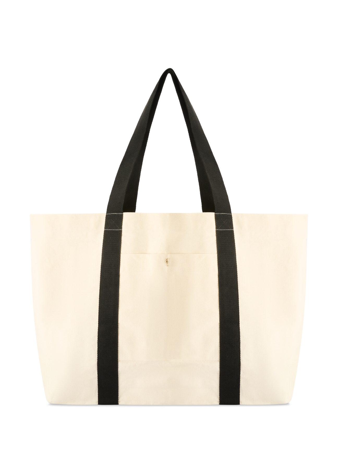 Bawełniana beżowa torba TOREN-0333-1E(W26) - widok produktu z przodu, na białym tle. 