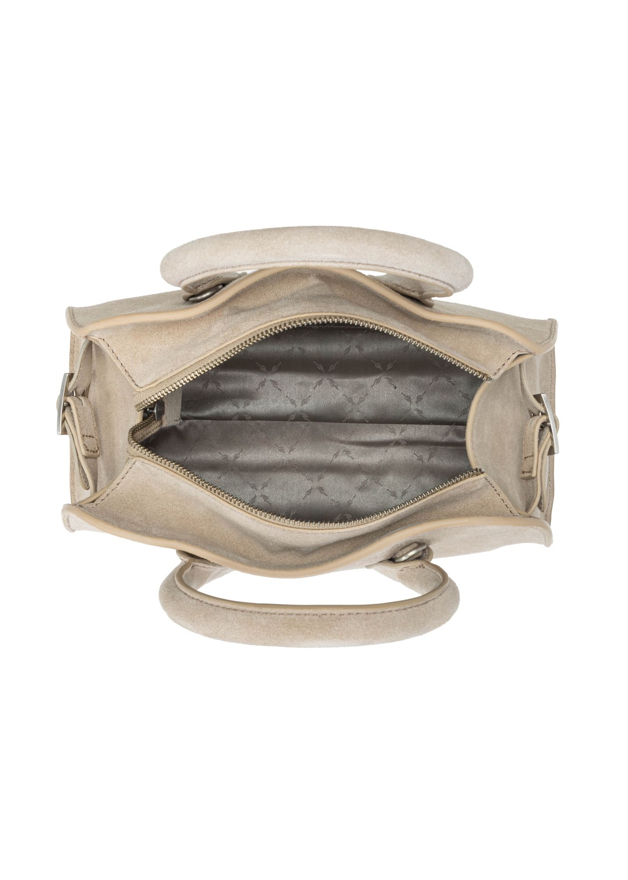 Kremowa zamszowa torebka damska TORES-1295-0B(W26)