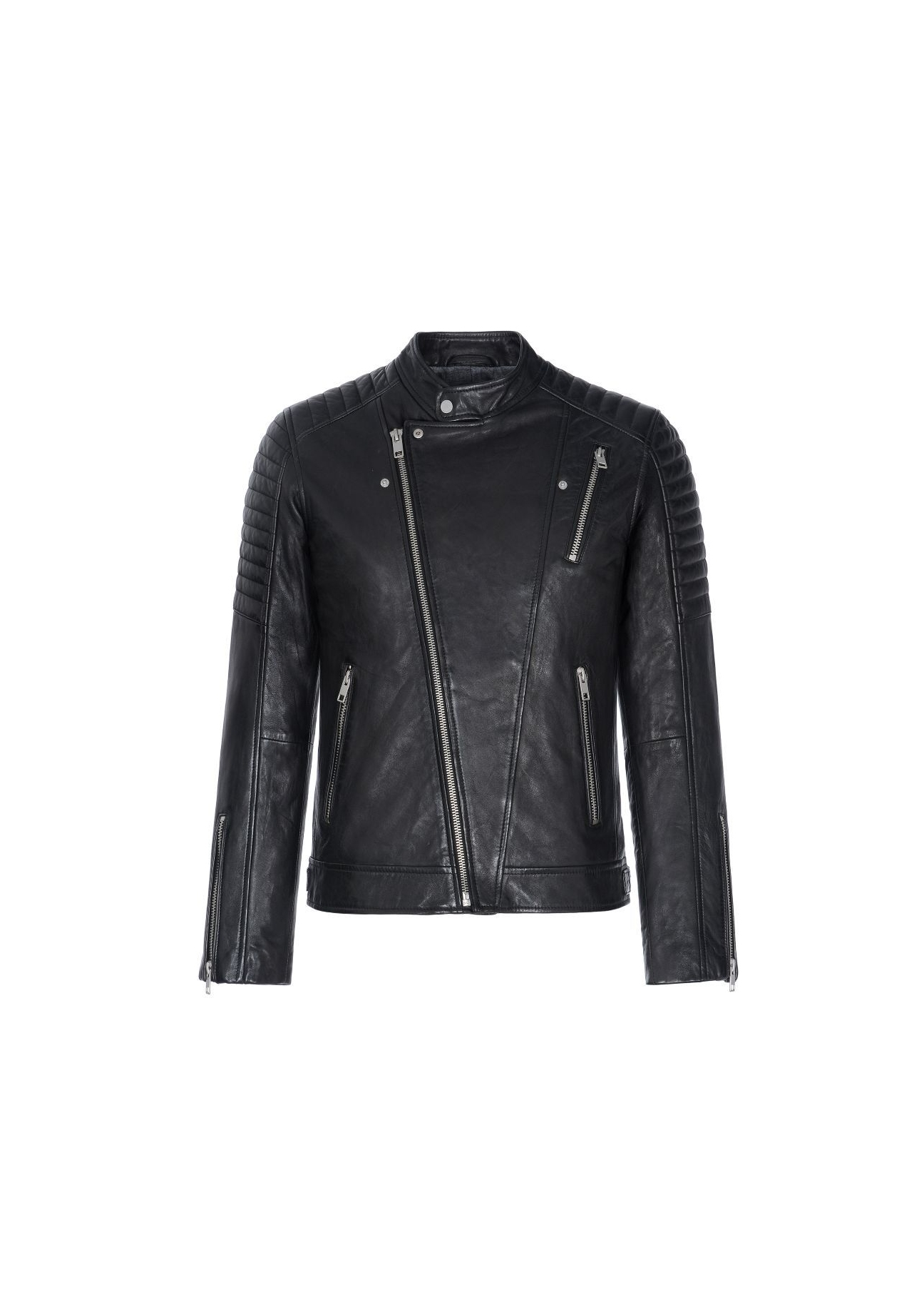 Skórzana ramoneska męska KURMS-0179-5427(KS)-02