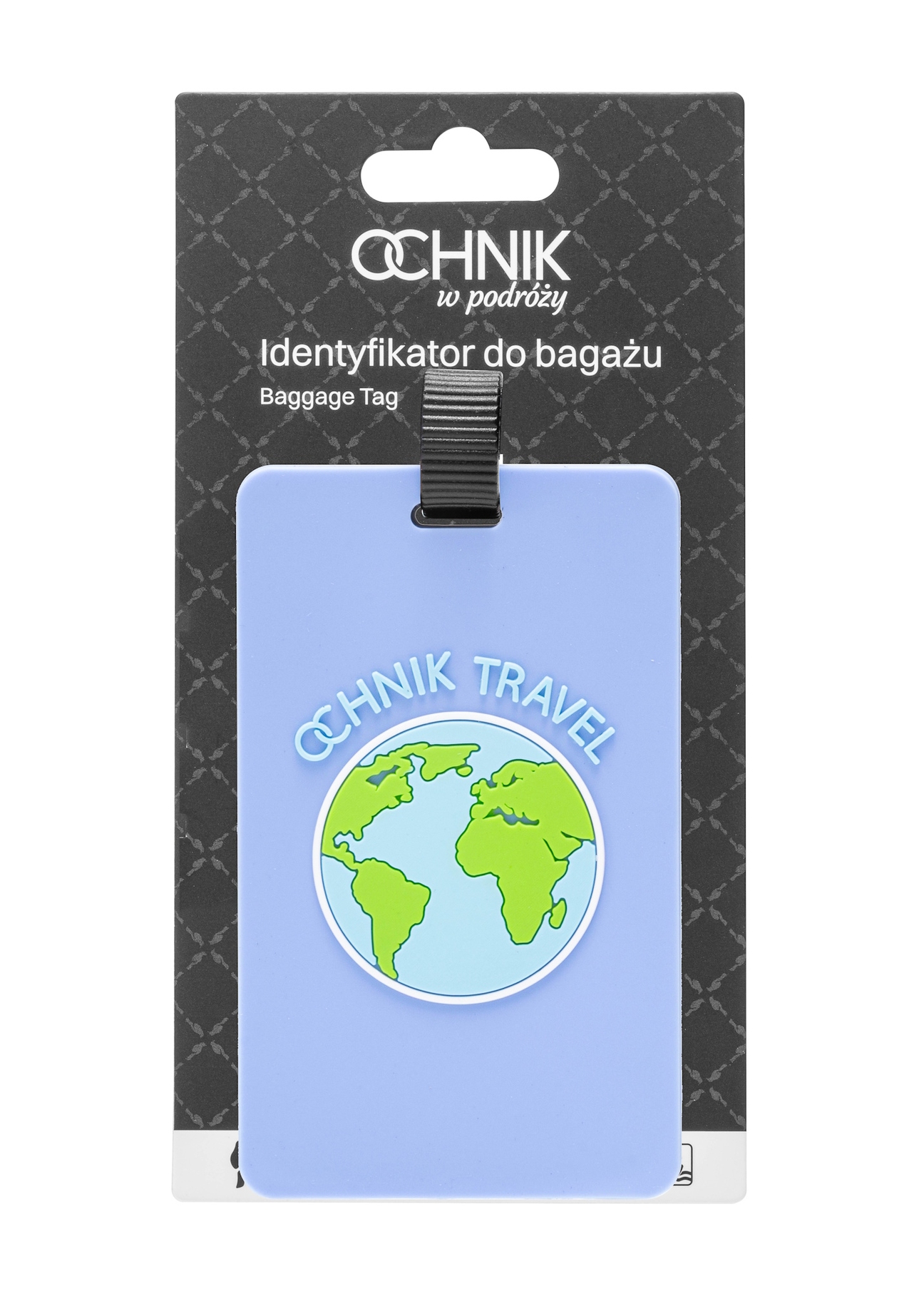 Identyfikator do bagażu AW-012-0009-61(W25), widok produktu z przodu na białym tle.