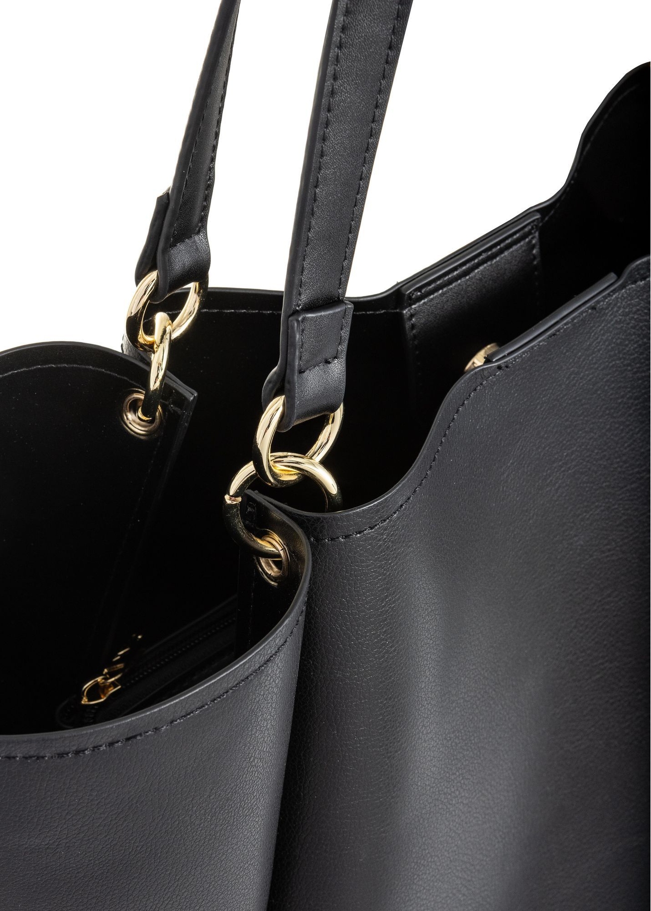 Torebka damska typu tote bag TOREC-0845A-99(Z25), zbliżenie na detal produktu na białym tle.