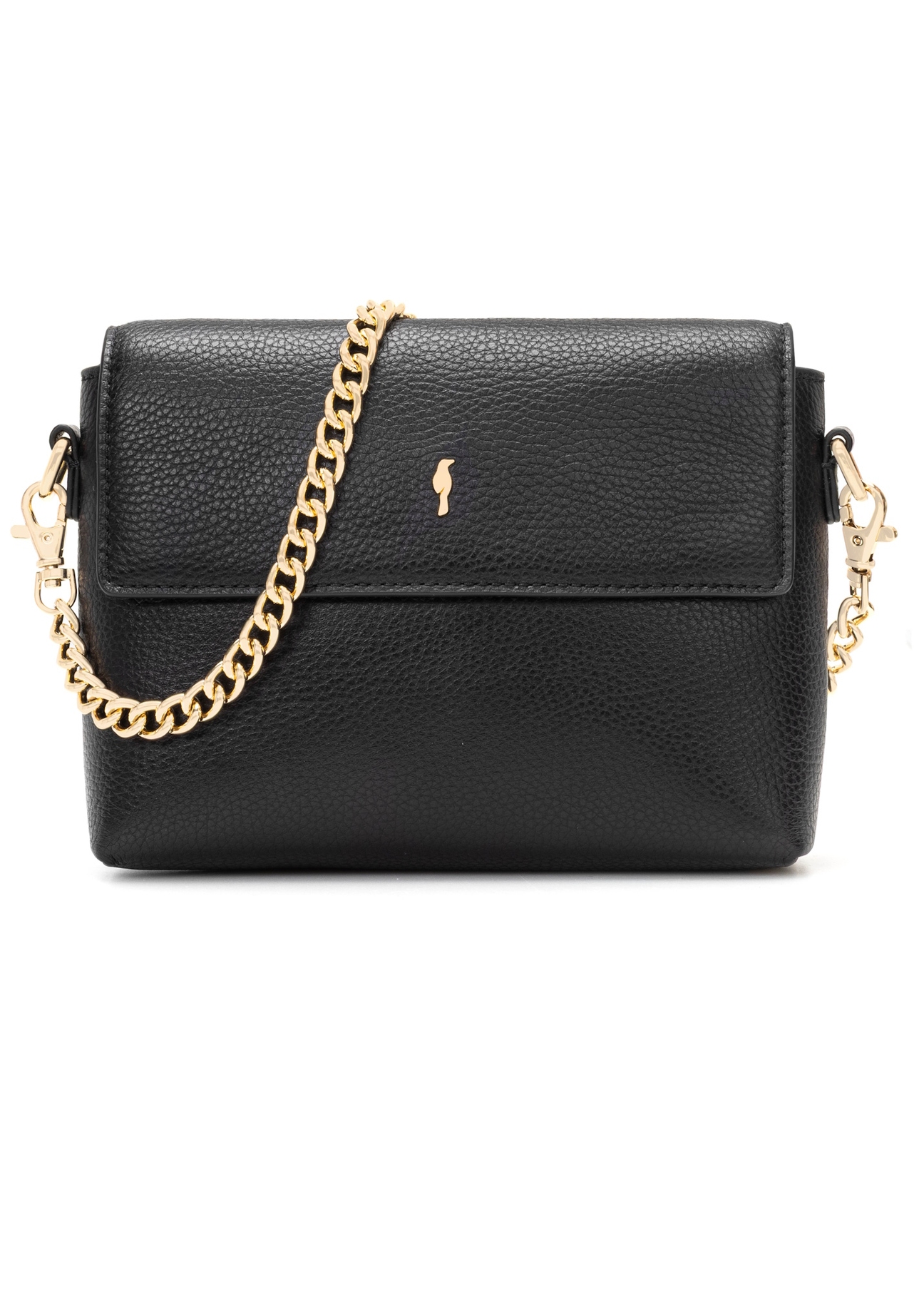 Mała skórzana torebka damska TORES-1278-9I(W26), widok produktu z przodu na białym tle.