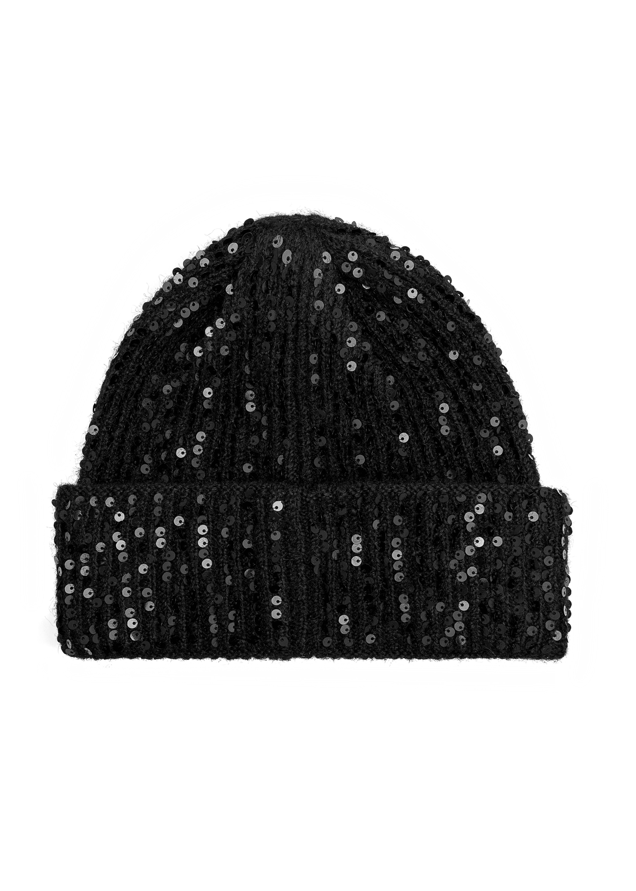Czarna czapka damska z wełną CZADT-0203-99(Z25)
