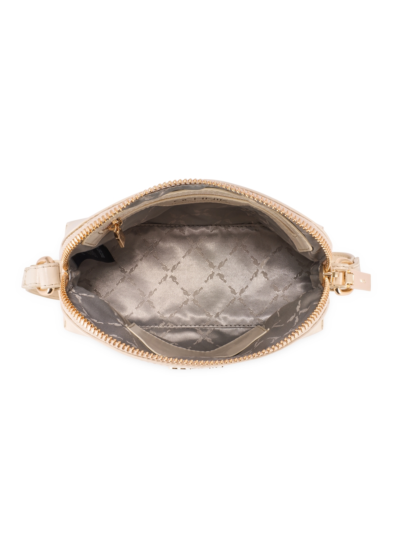 Kremowa mała skórzana torebka damska TORES-1296-0B(W26)