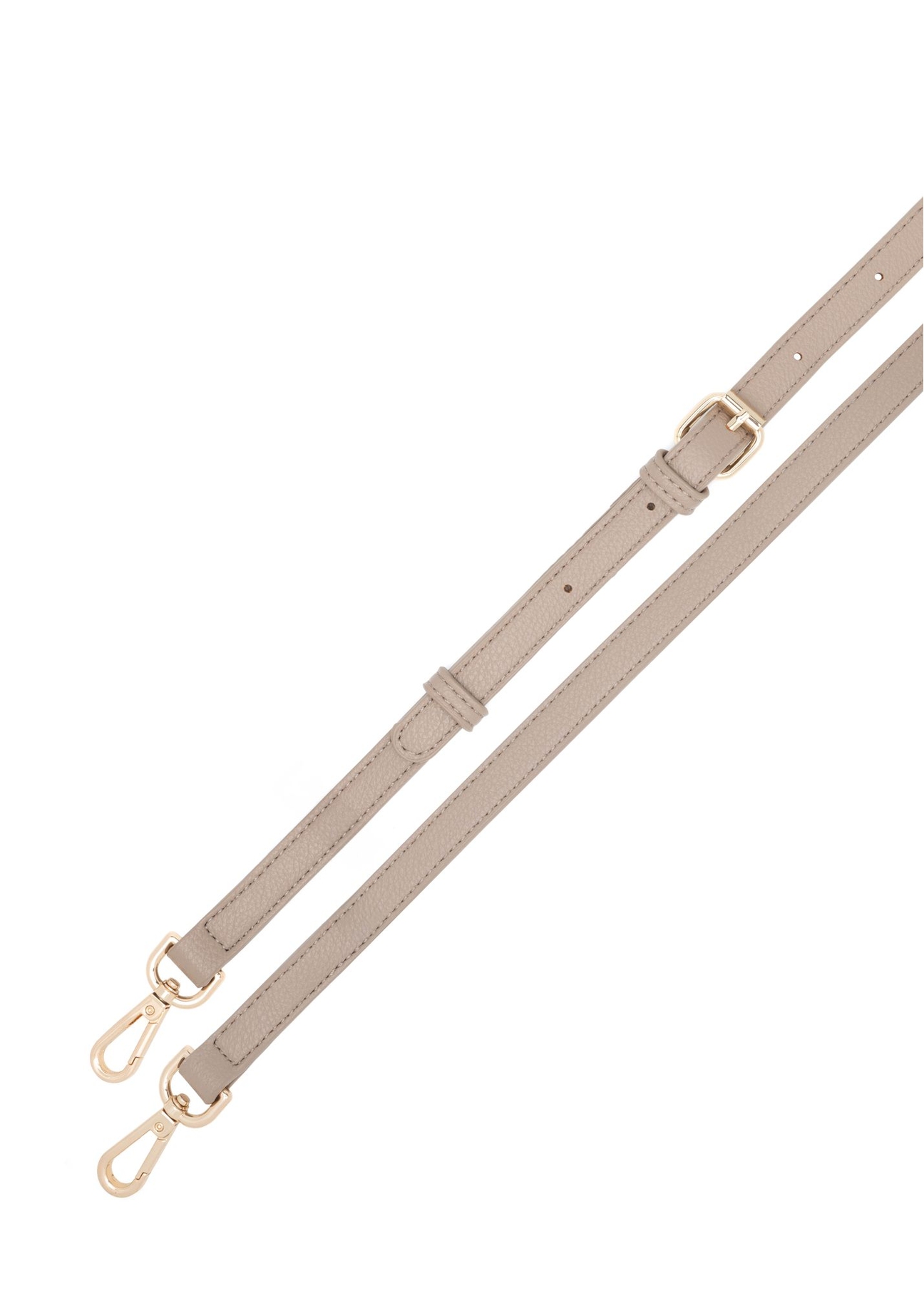 Beżowa duża torba damska TOREC-0978A-81(Z25) - widok pasków na białym tle. 