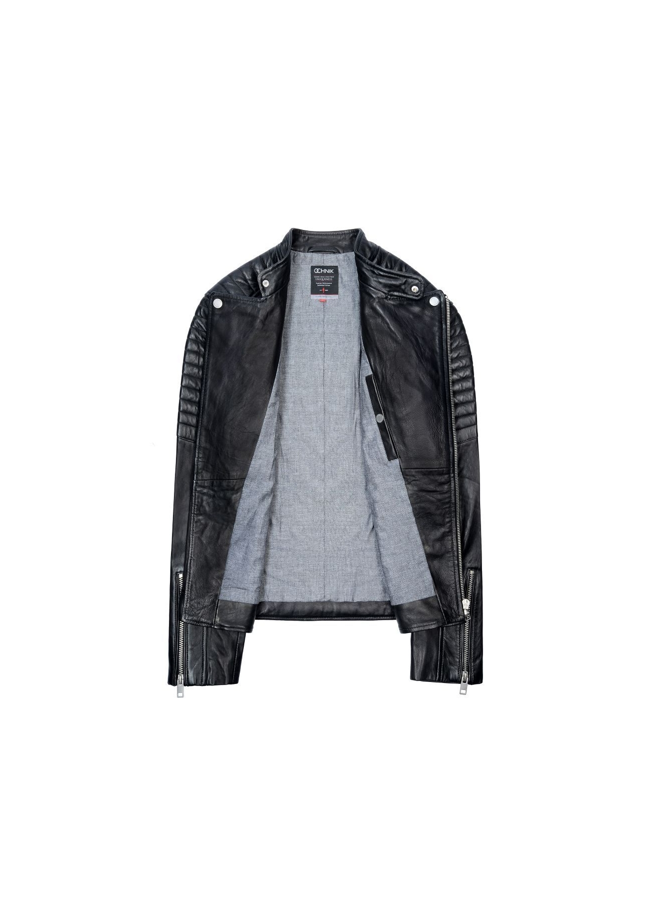 Skórzana ramoneska męska KURMS-0179-5427(KS)-05