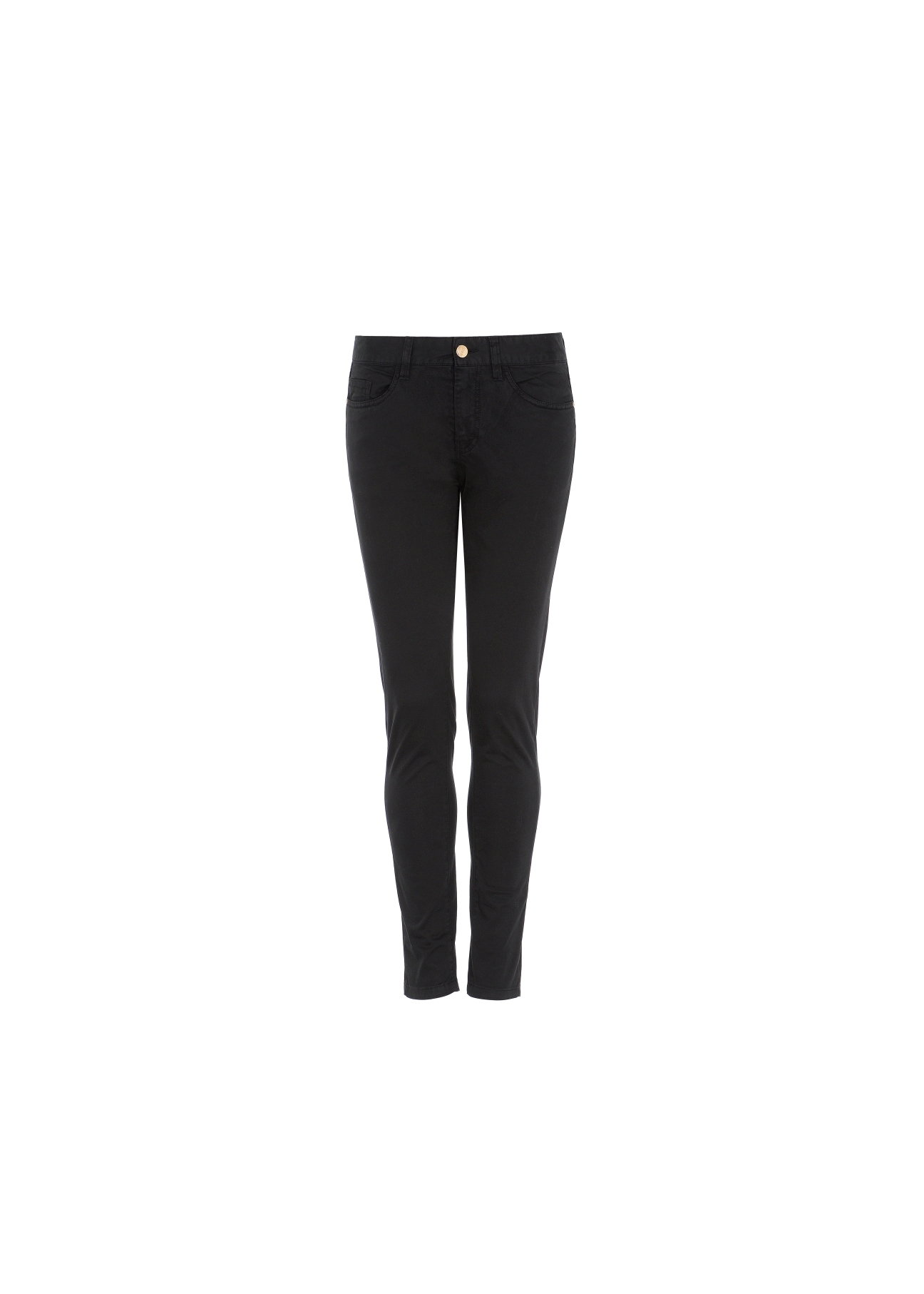 Czarne spodnie skinny damskie SPODT-0026-99(W20)-01