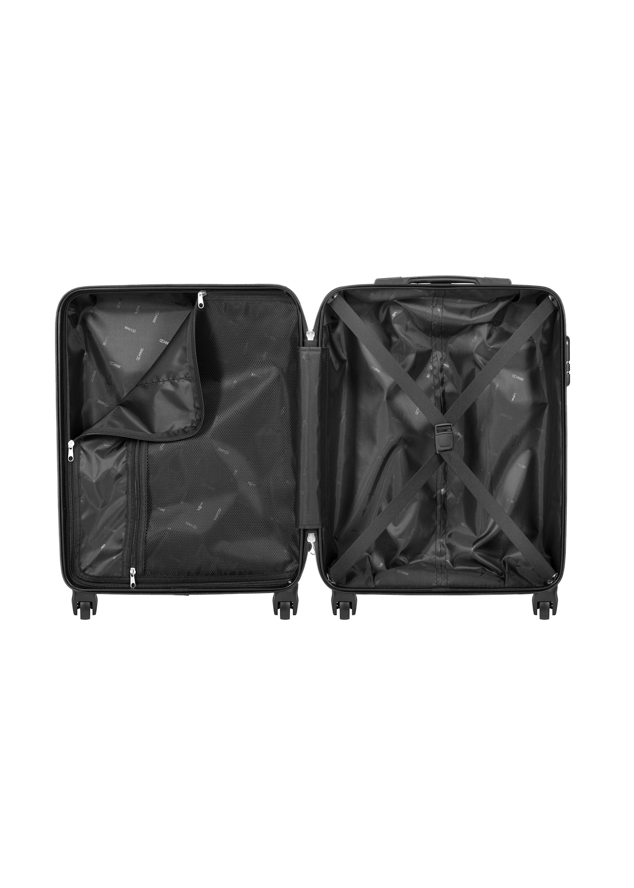 Walizka mała na kółkach WALAB-0081-99-19(W26), widok produktu w środku na białym tle.