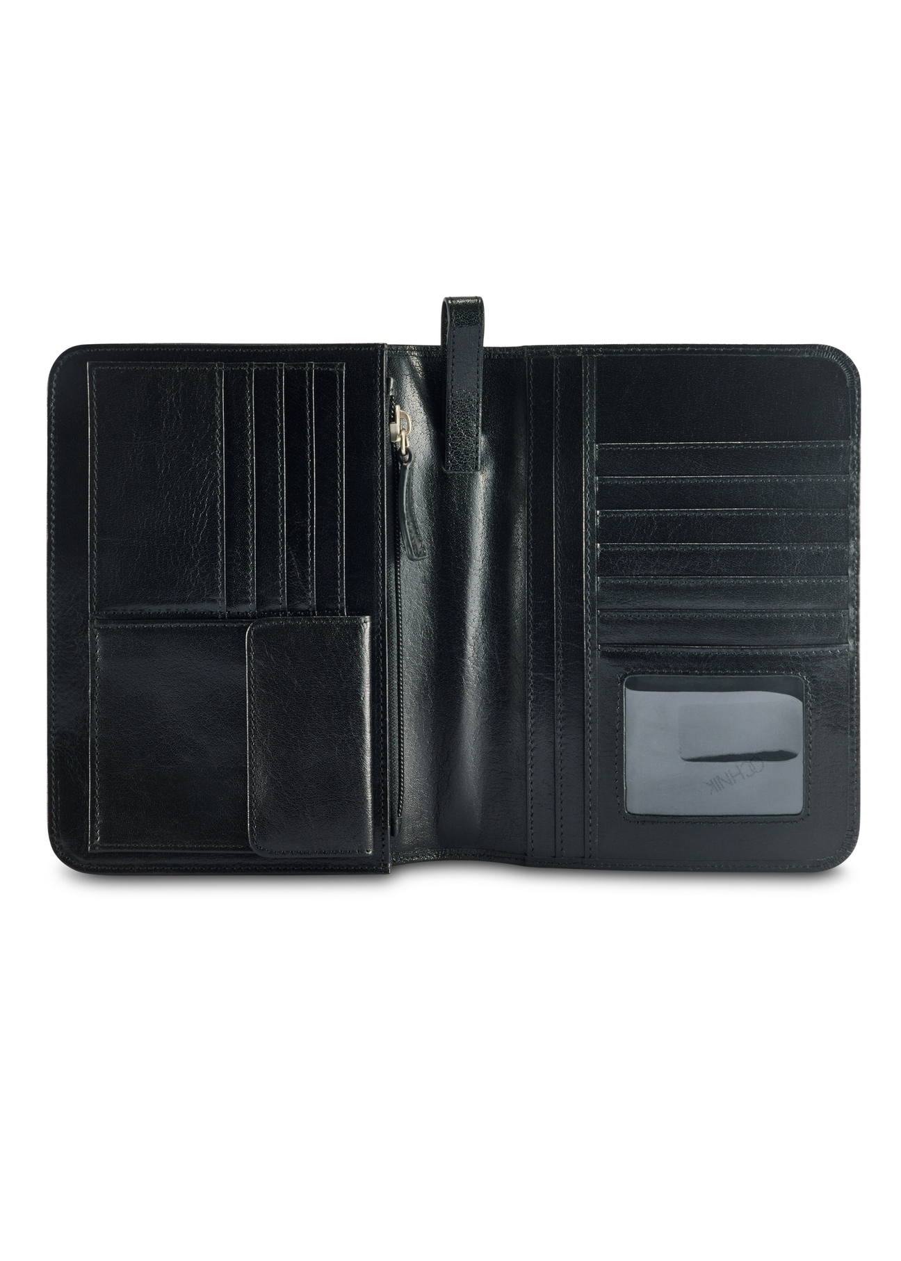 Elegancki organizer skórzany TORMS-0484-99(Z25), widok produktu od środka na białym tle.