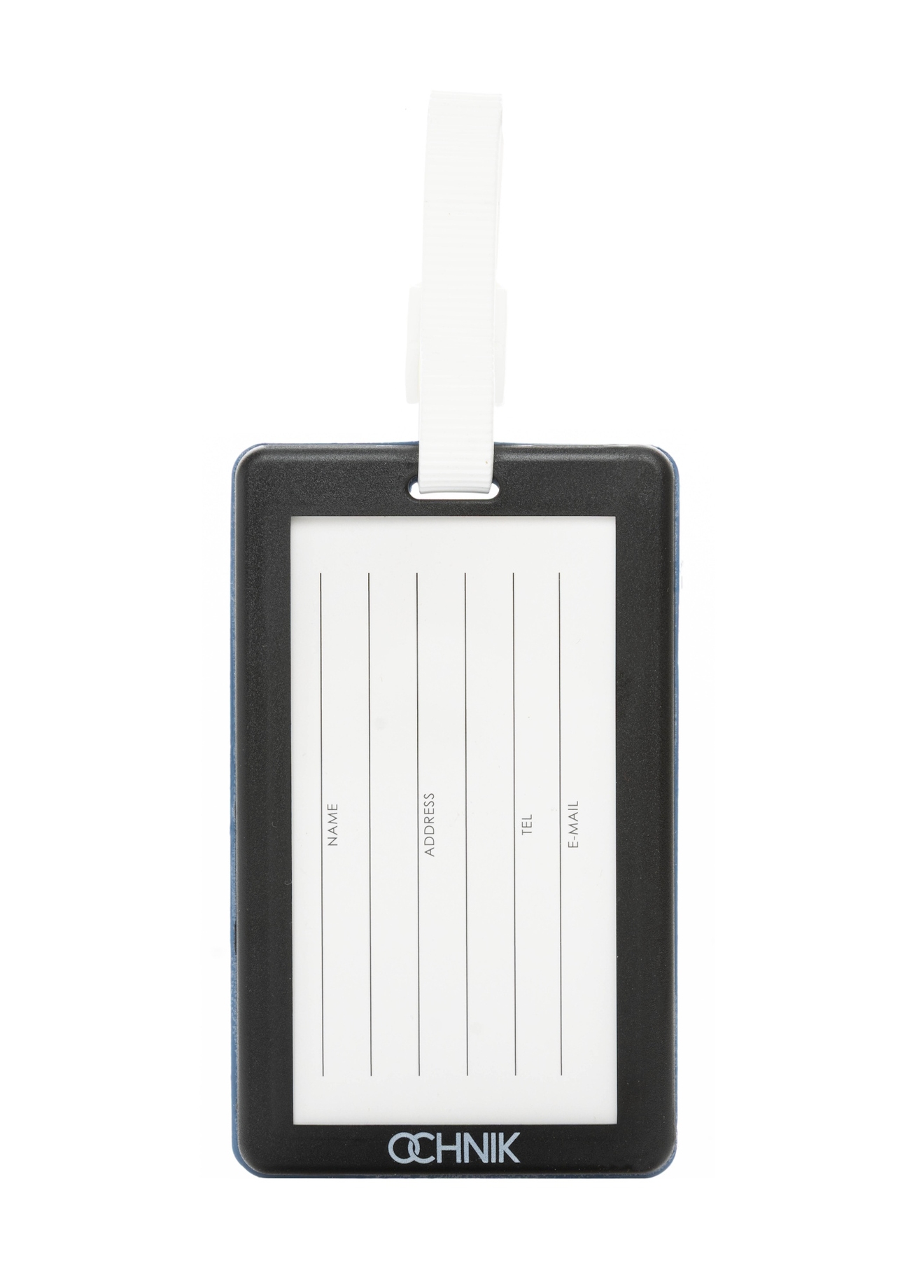 Identyfikator do bagażu z samolotami AW-012-0013-7C(W26), widok produktu z tyłu na białym tle.