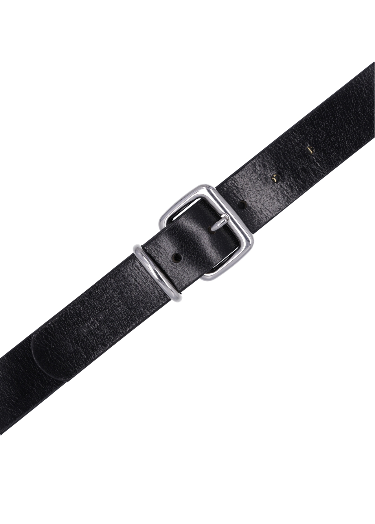 Skórzany pasek damski PASDS-0312-99(Z24), widok produktu z góry na białym tle.