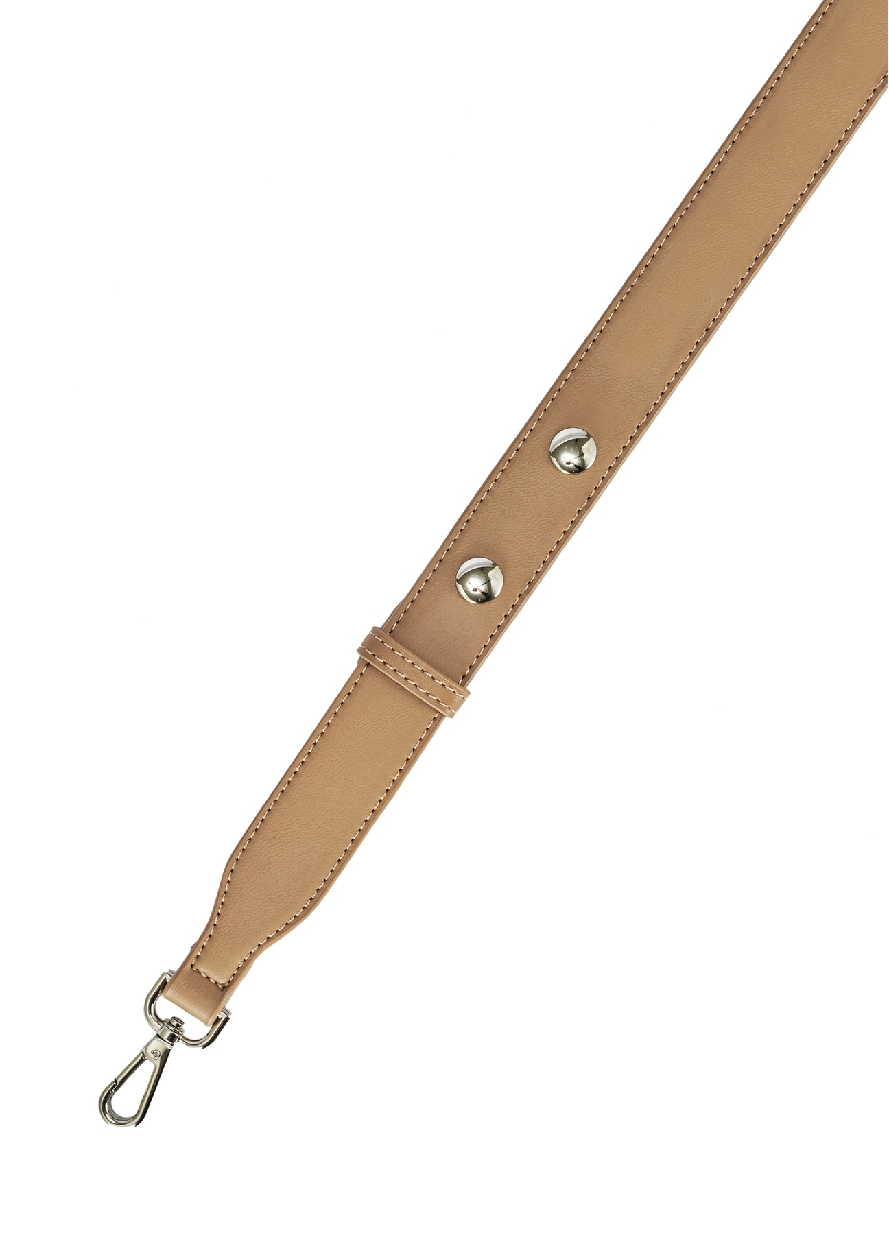 Beżowa torebka shopper damska TOREC-0862B-81(Z25), widok odpinanego paska produktu na białym tle.
