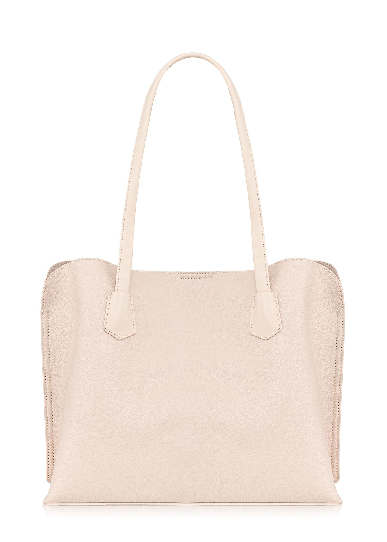 Kremowa torebka damska shopper TOREC-0795-81(W23)-04