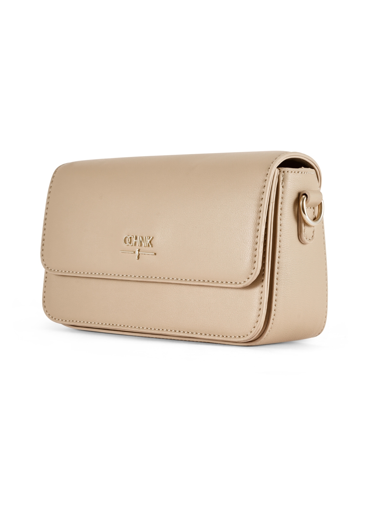 Mała beżowa torebka damska TOREC-1171-1B(W26)