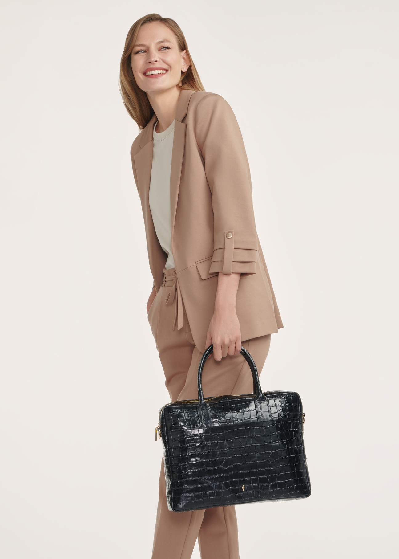 Skórzana elegancka torba damska croco TORES-1128F-9G(W26)