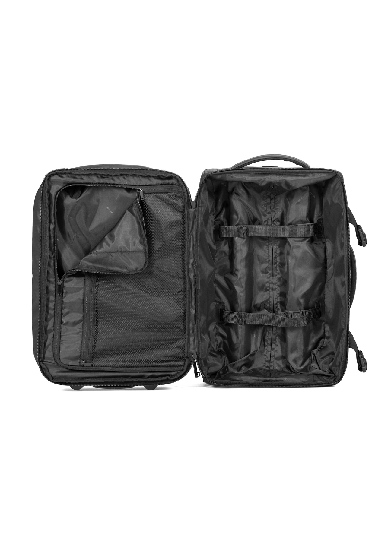 Walizka mała na kółkach WALNY-0047-99-19(W26) - widok produktu z góry, na białym tle.