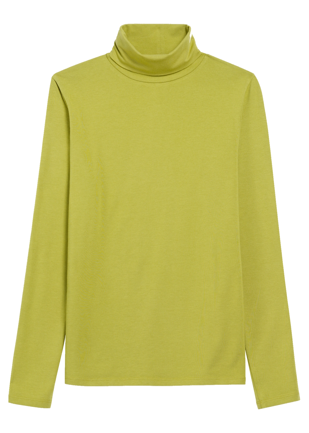 Limonkowa bluzka damska z golfem LSLDT-0040-84(Z25)