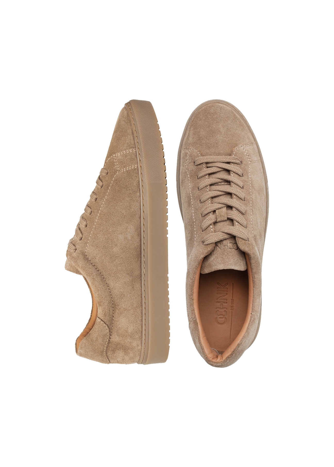 Skórzane buty męskie w kolorze chłodnego beżu BUTYM-0503A-1K(W26)