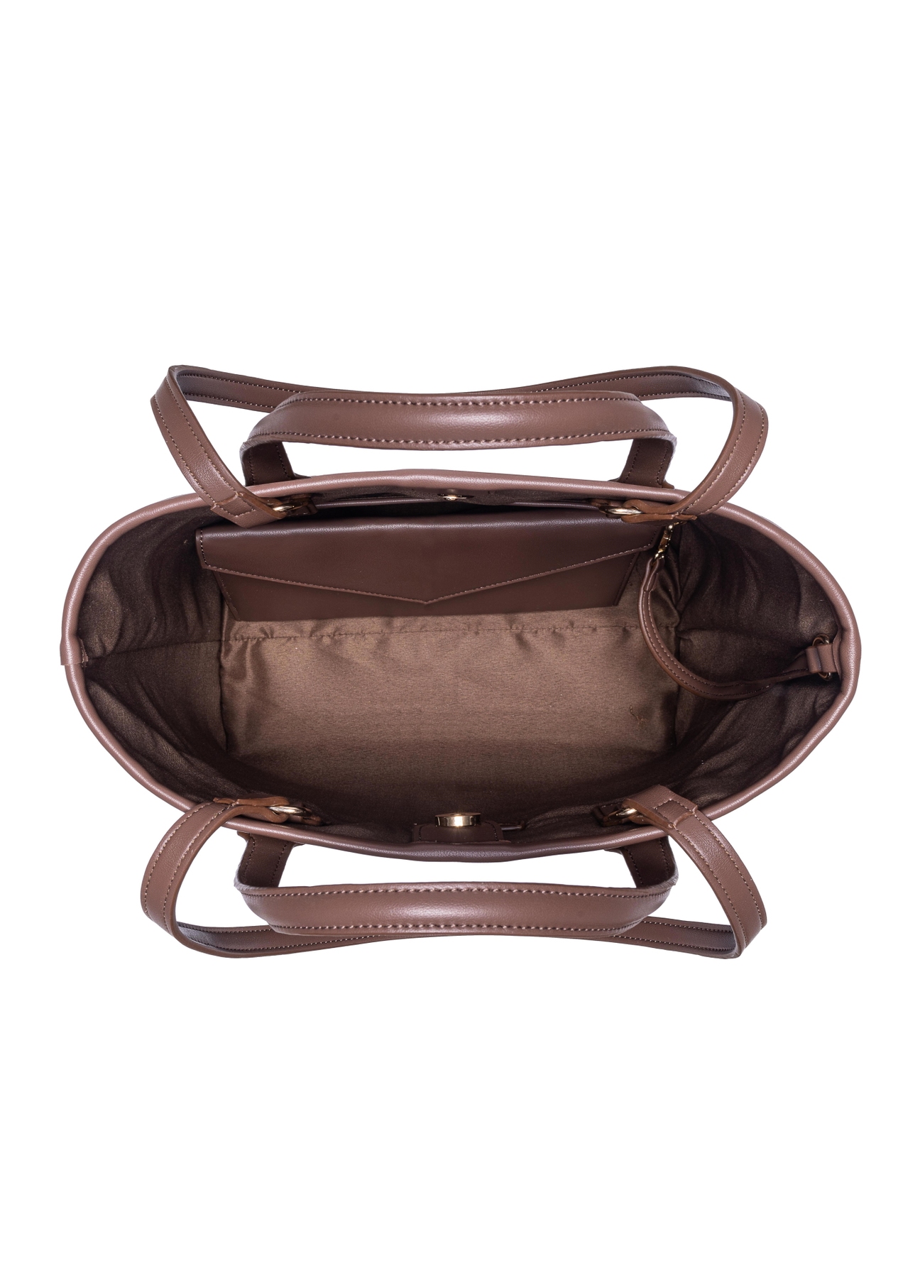 Brązowa torebka shopper damska TOREC-0907-89(W24)-07