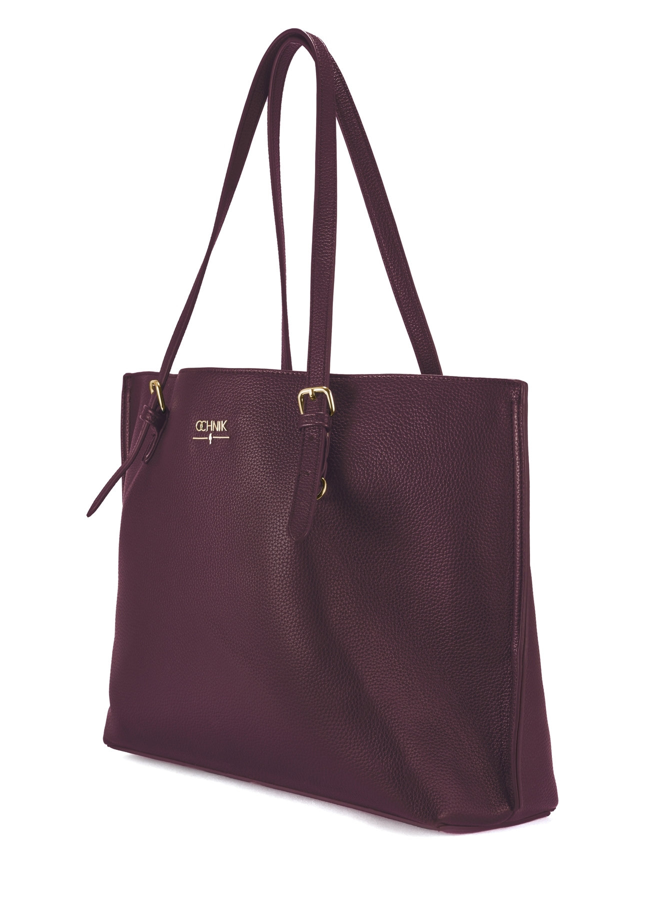 Bordowa duża torba shopper TOREC-1088-49(Z25)