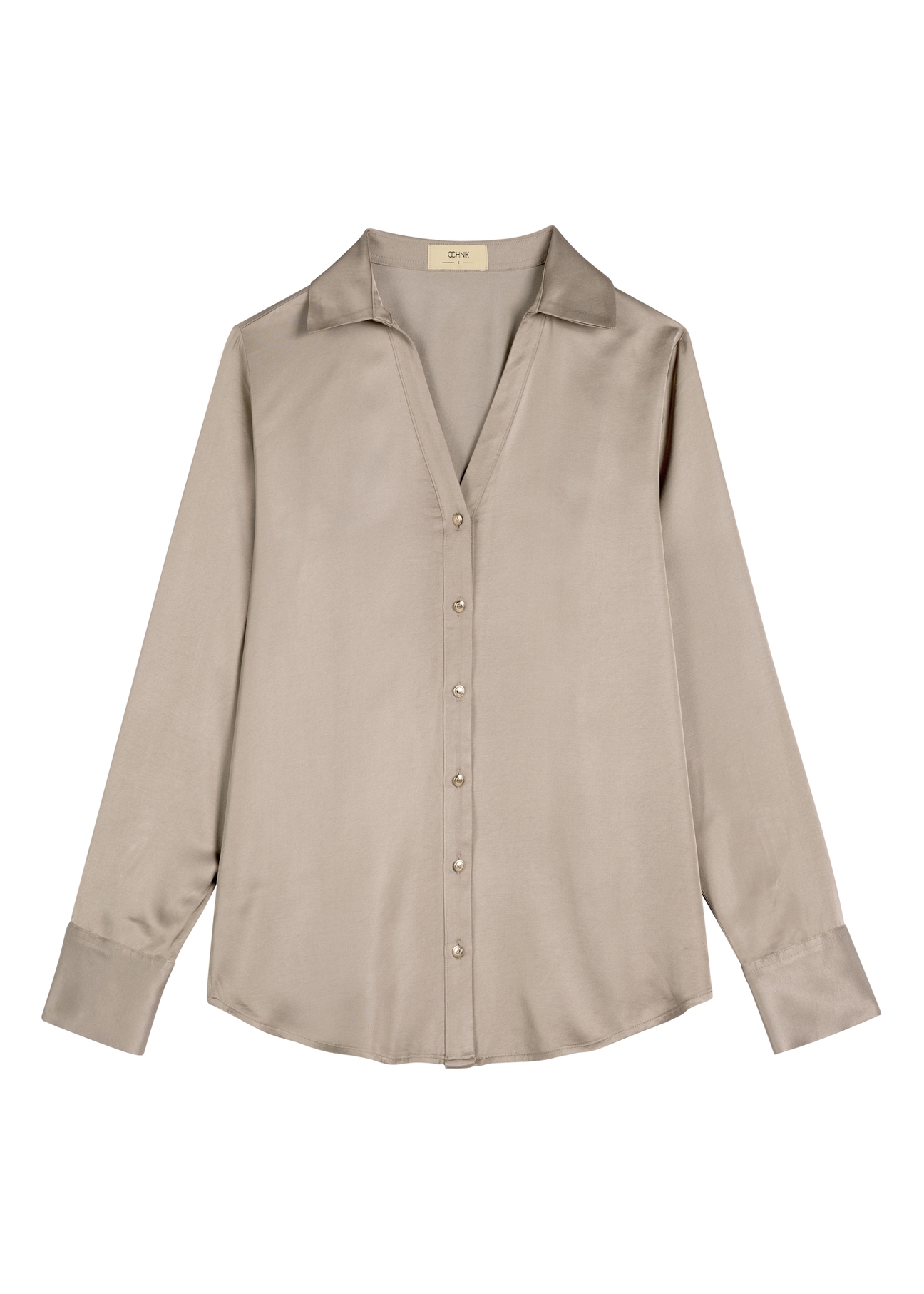 Koszula damska w kolorze chłodnego beżu KOSDT-0155-1K(W26)