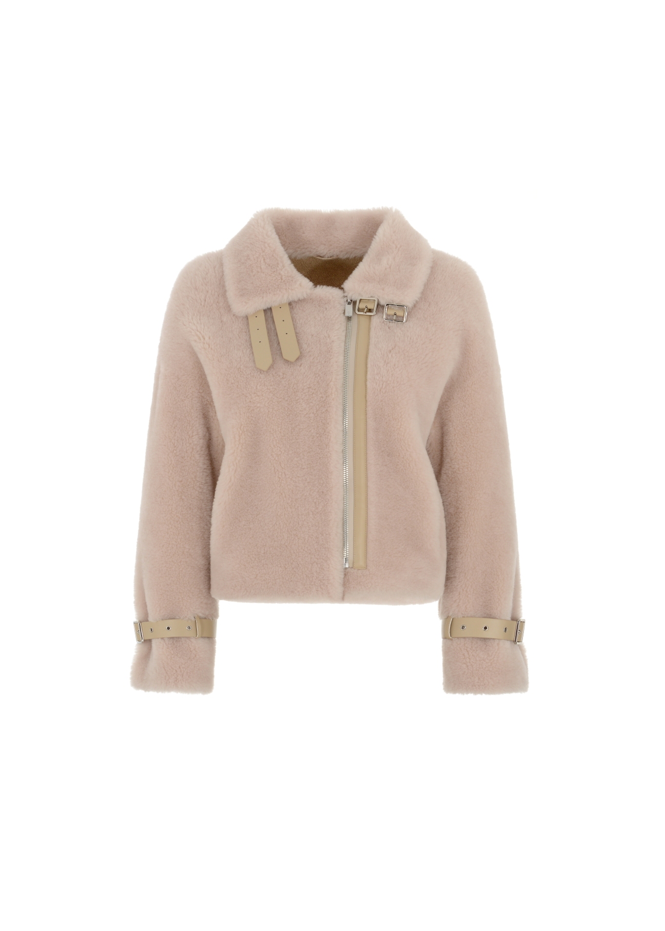 Wełniane futerko damskie oversize FUTDW-0002-81(Z21)-05