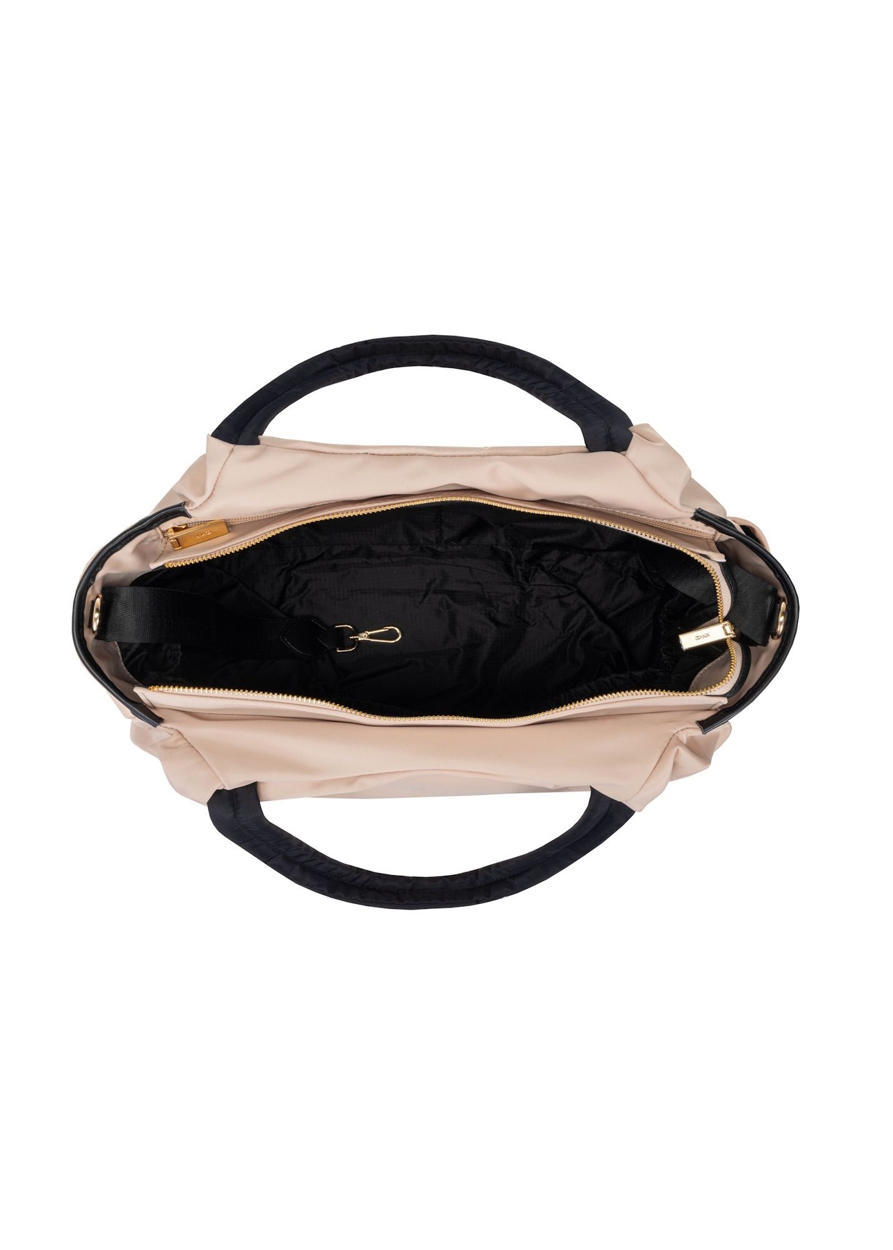 Pudroworóżowa torba dla mamy TOREN-0308-5A(W26) - widok produktu z góry na białym tle. 