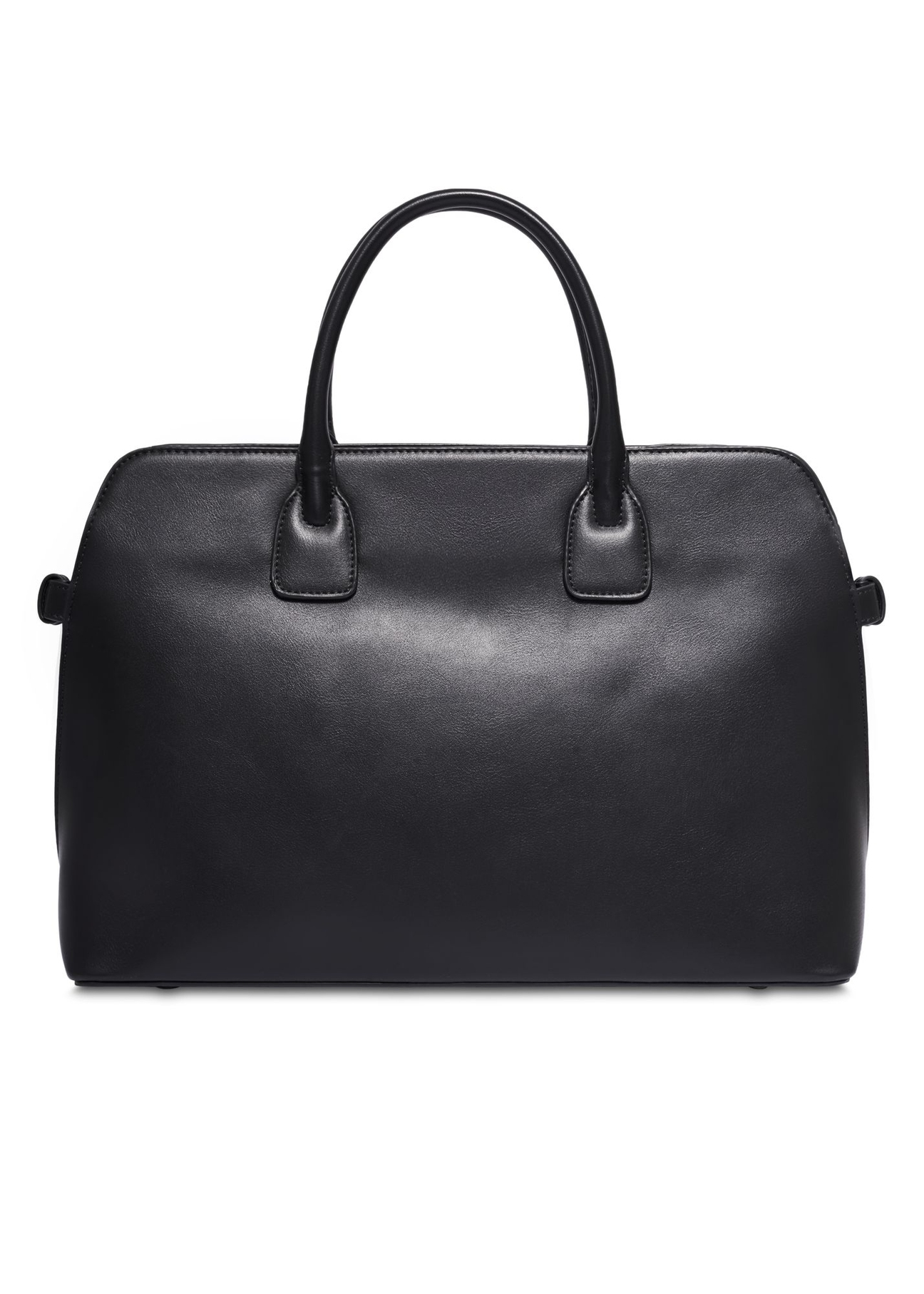 Czarna damska torba na laptopa TOREC-1351-99(Z26) - widok produktu z tyłu, na białym tle.