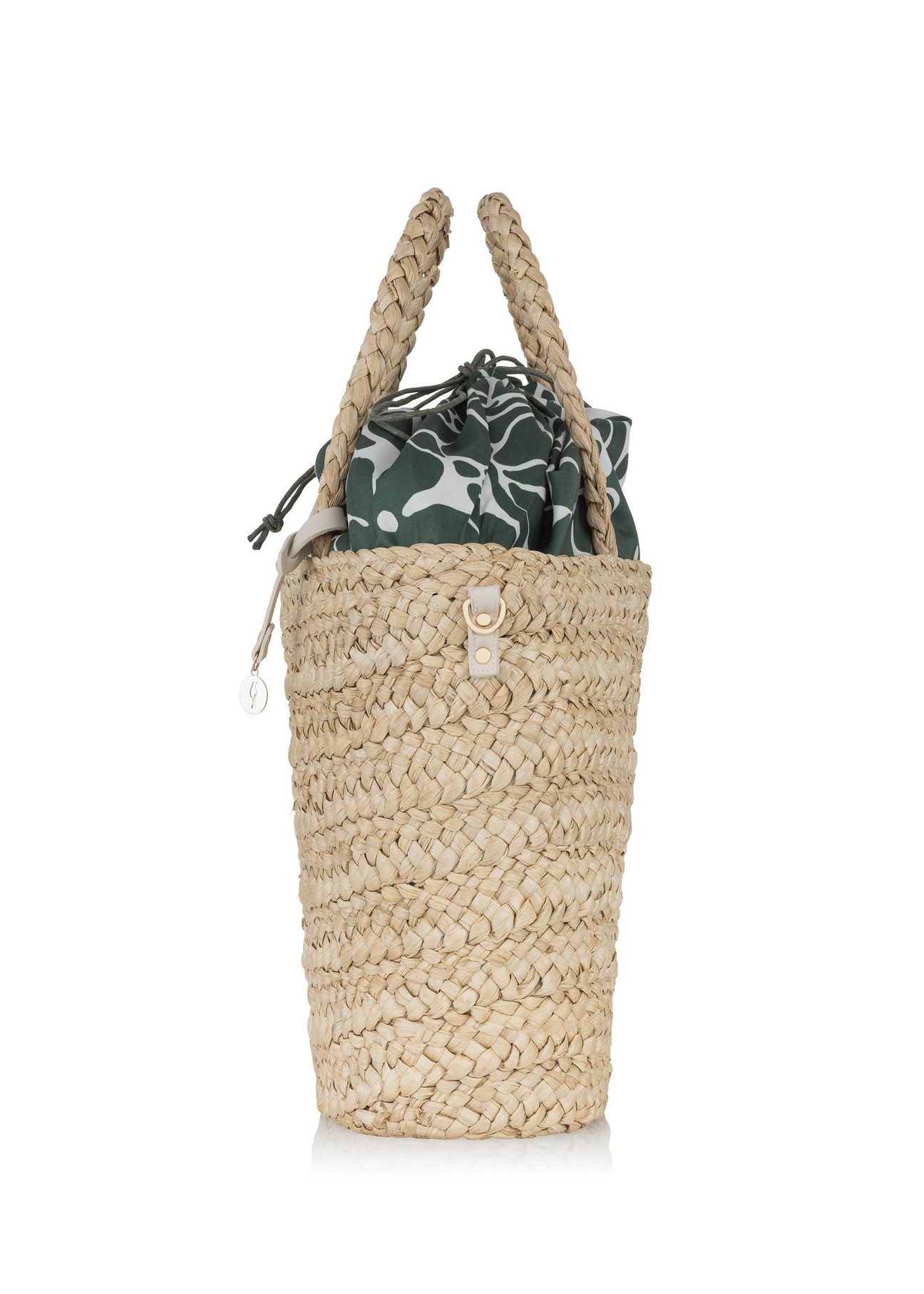 Beżowy shopper ze słomki naturalnej TOREC-0939-81(W24)-04