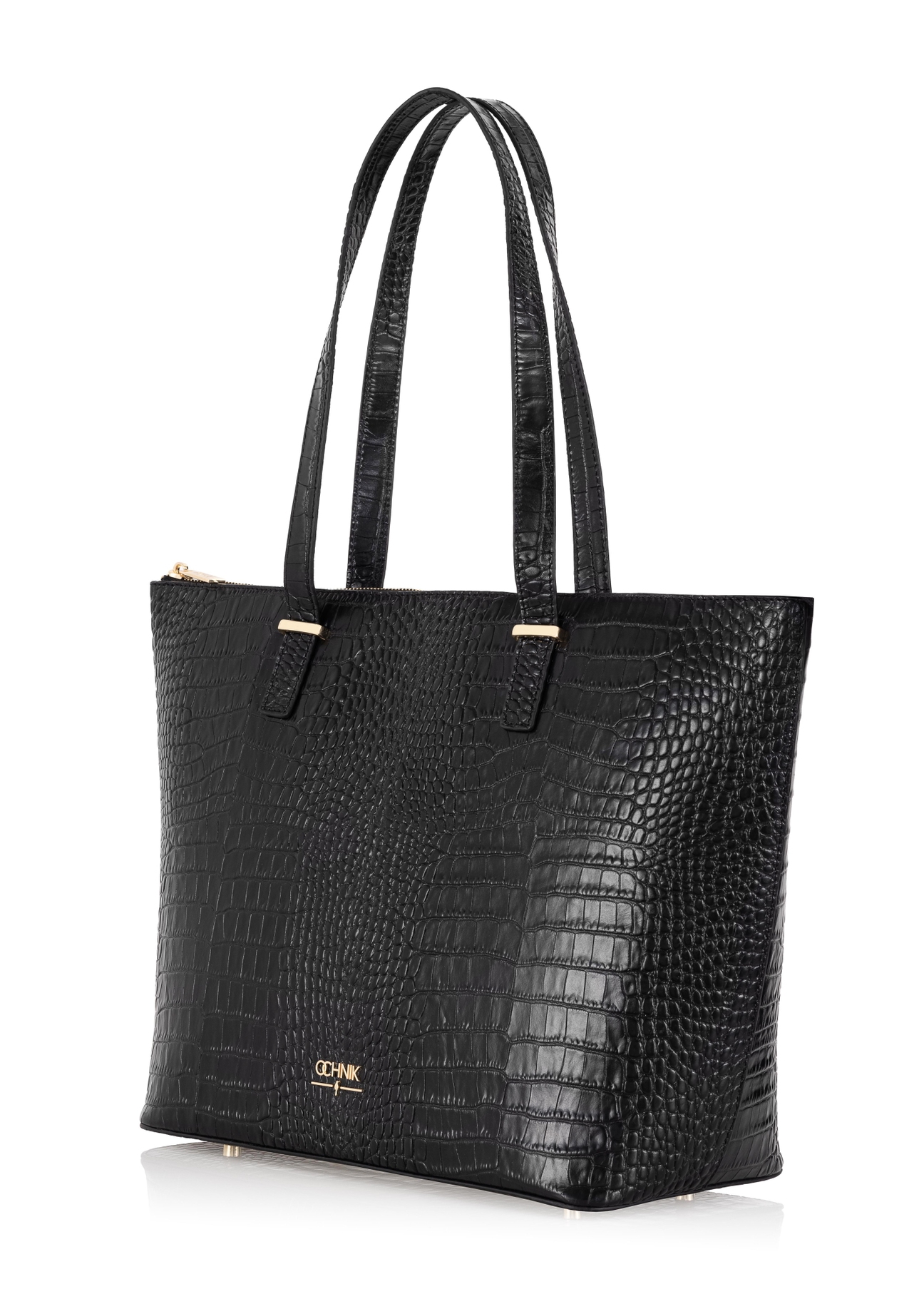 Skórzana torebka damska w stylu croco  TORES-0880-99(Z23)-02