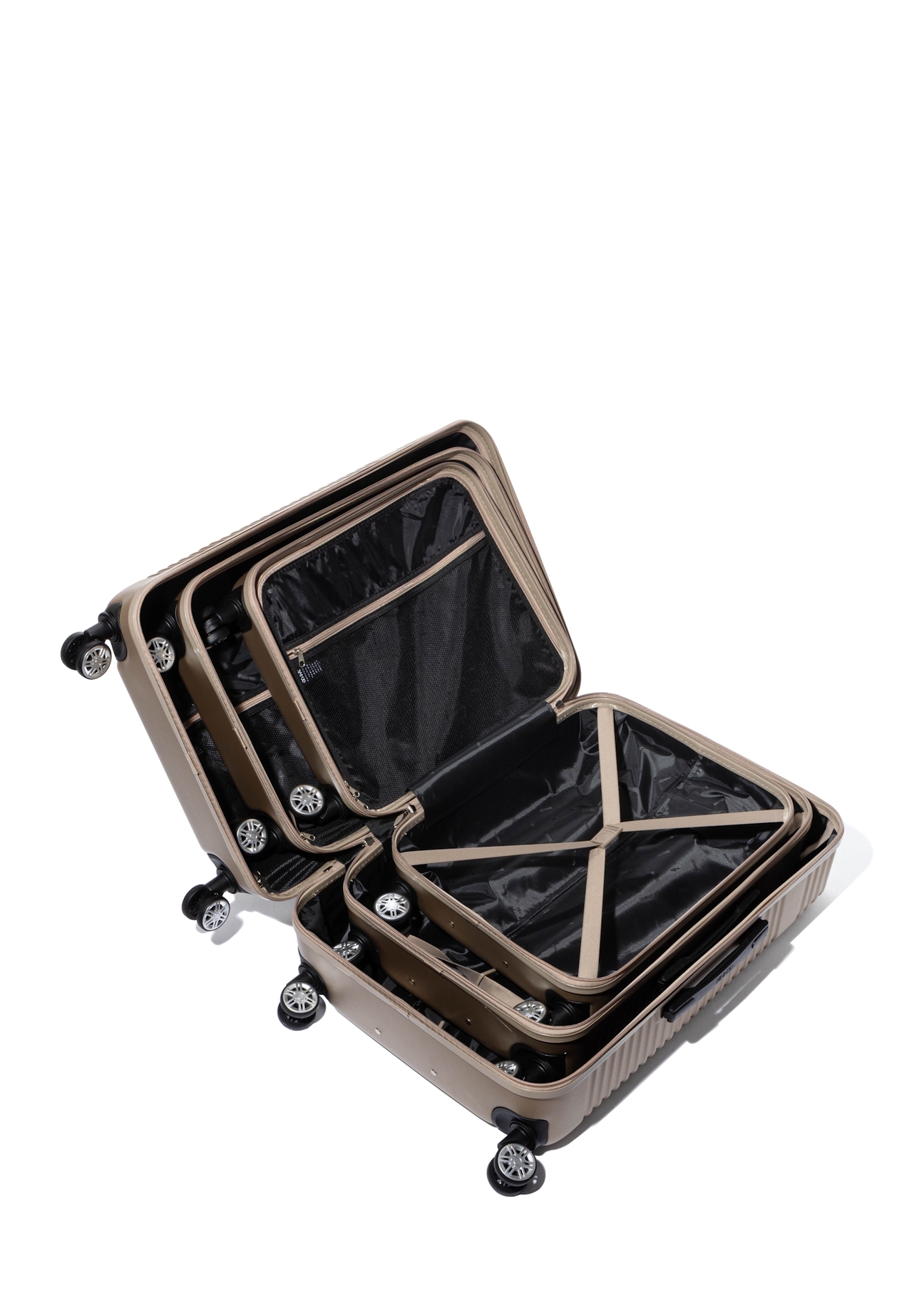 Komplet walizek na kółkach 19''/24''/28'' WALAB-0040-2X(W26) - widok produktu z góry, na białym tle. 