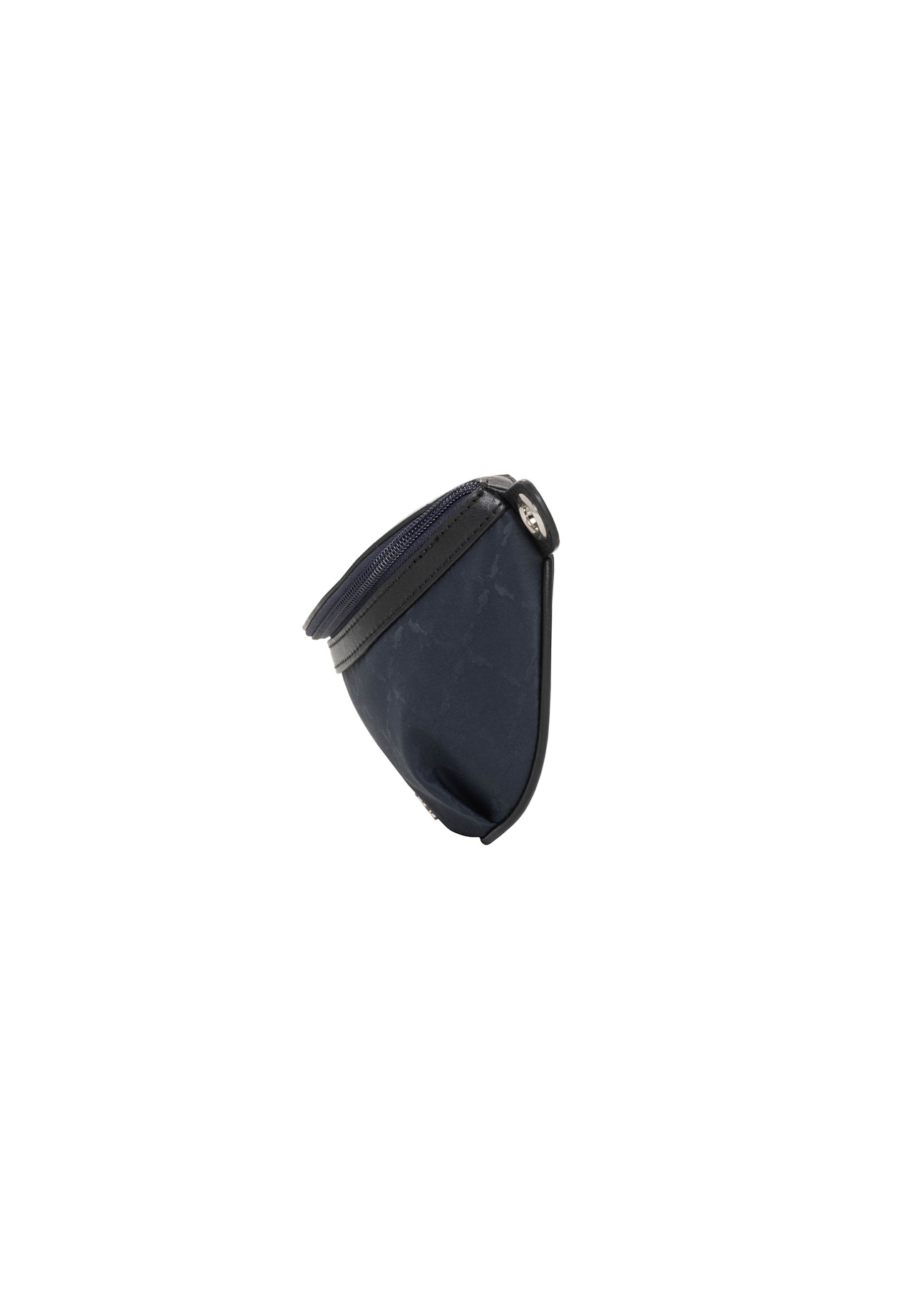 Granatowa nerka damska z monogramem TOREN-0356-7E(Z26), widok produktu z boku na białym tle.
