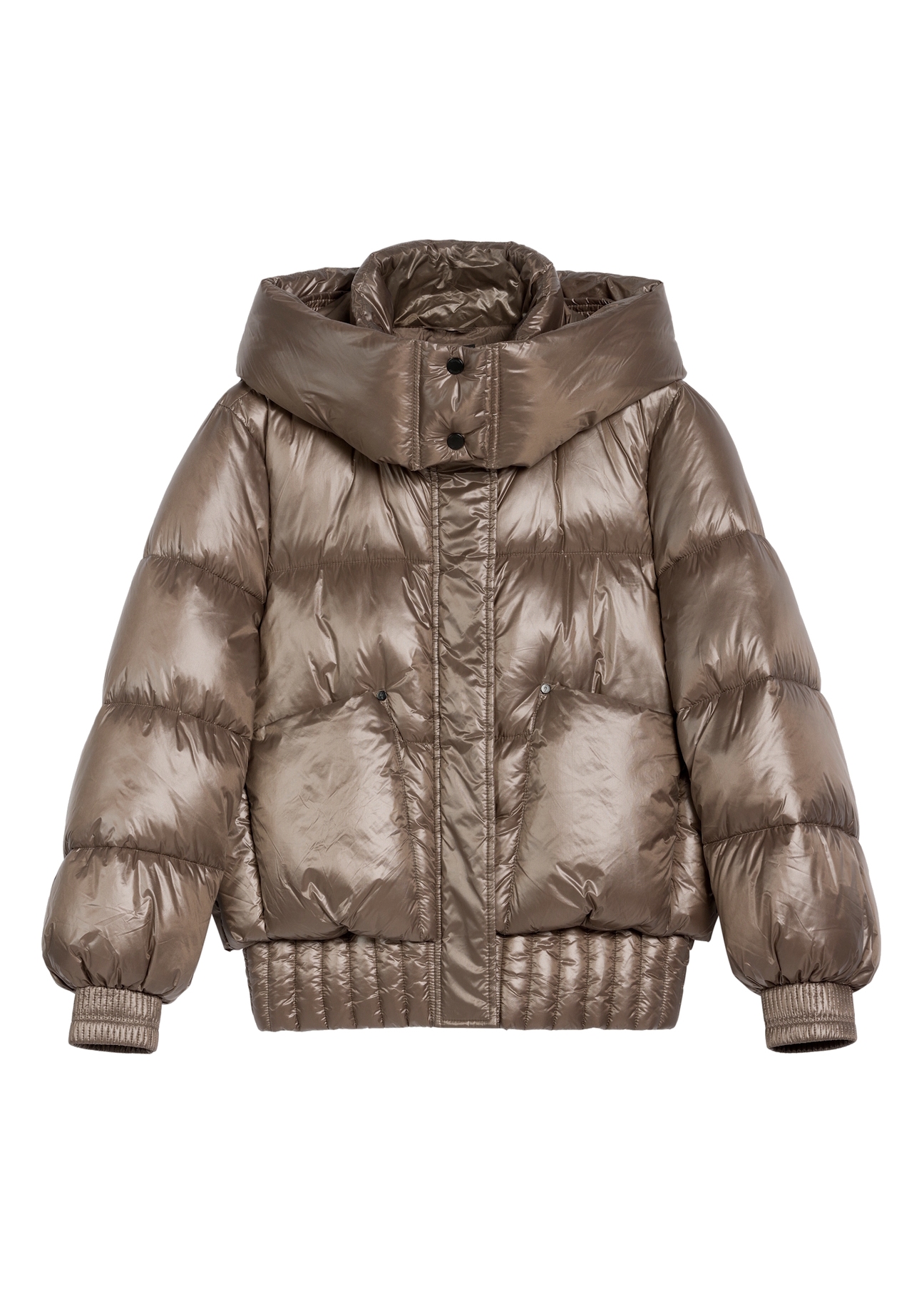 Krótka brązowa kurtka damska KURDT-0608-82(Z25)