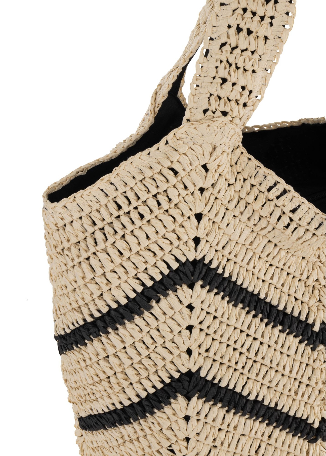 Nieusztywniana shopperka z imitacji słomki TOREC-0942-81(W24)-06