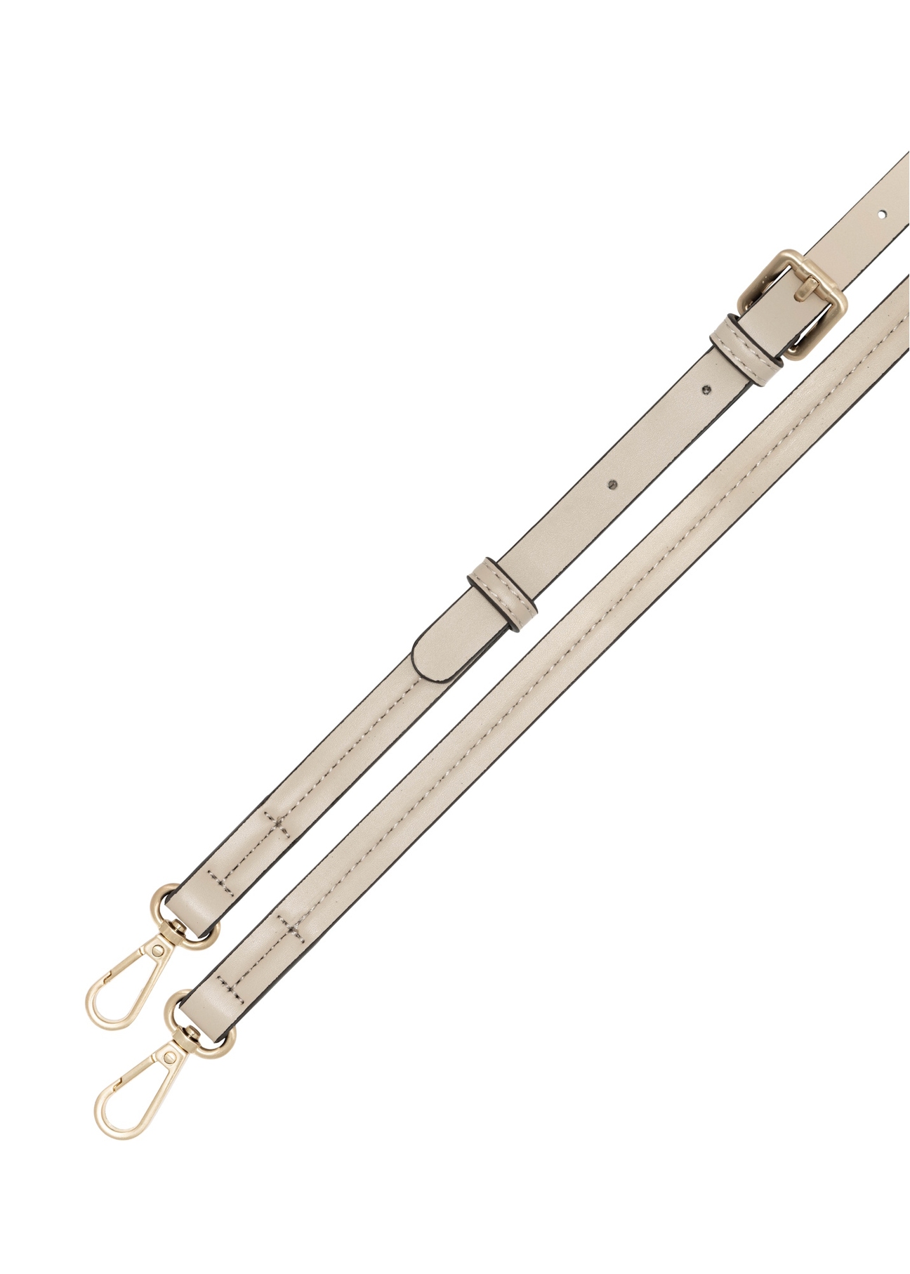 Beżowa torebka damska na ramię TOREC-1182-1A(W26), widok paska produktu na białym tle.