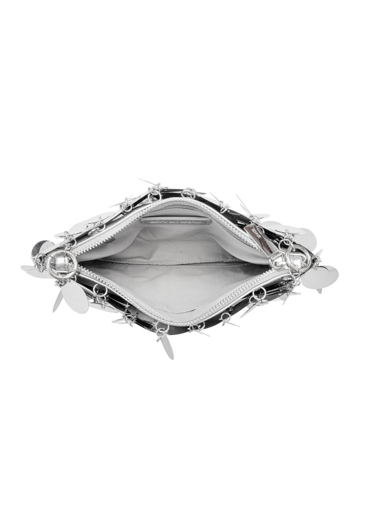 Srebrna torebka damska z cekinami TOREC-1085-91(Z25)