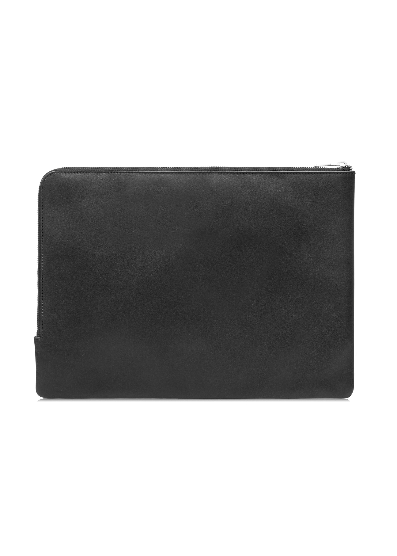 Czarna teczka męska TORMS-0474-99(Z25), widok produktu od tyłu na białym tle.