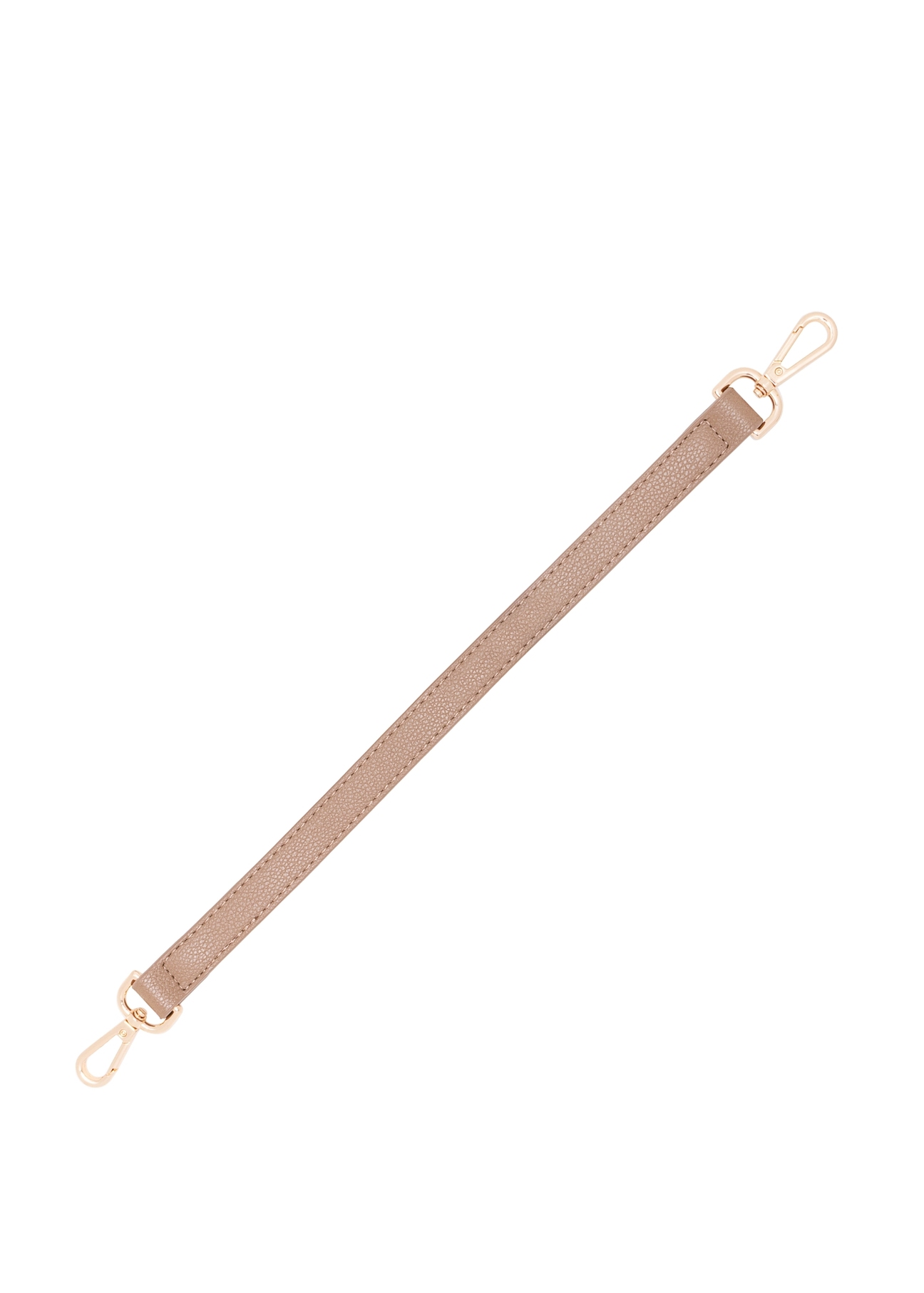 Torebka shopper na ramię w kolorze camelu TOREC-0885B-81(Z25), widok na odpinany pasek produktu na białym tle.