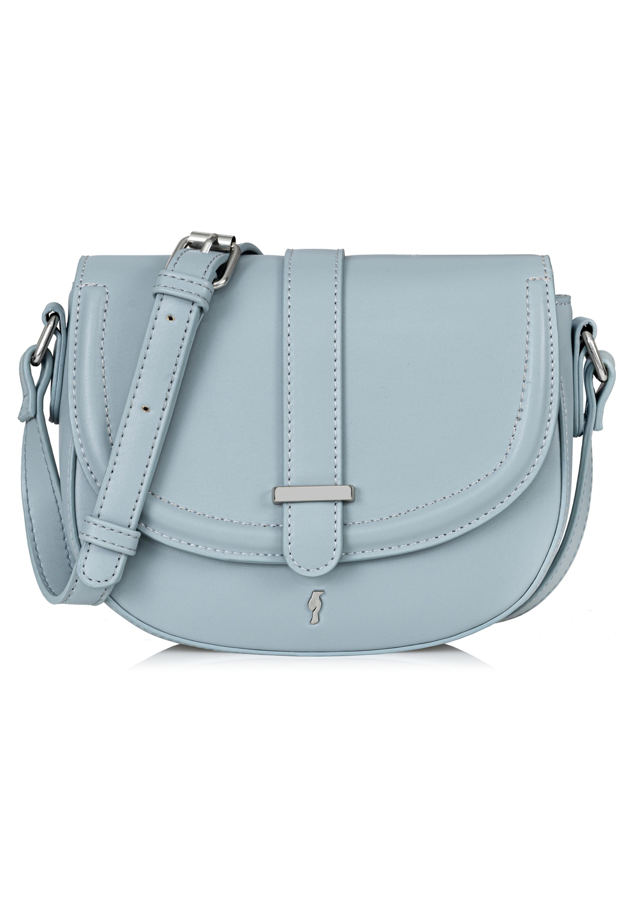 Niebieska torebka damska typu saddle bag TOREC-0758-61(W23)-01