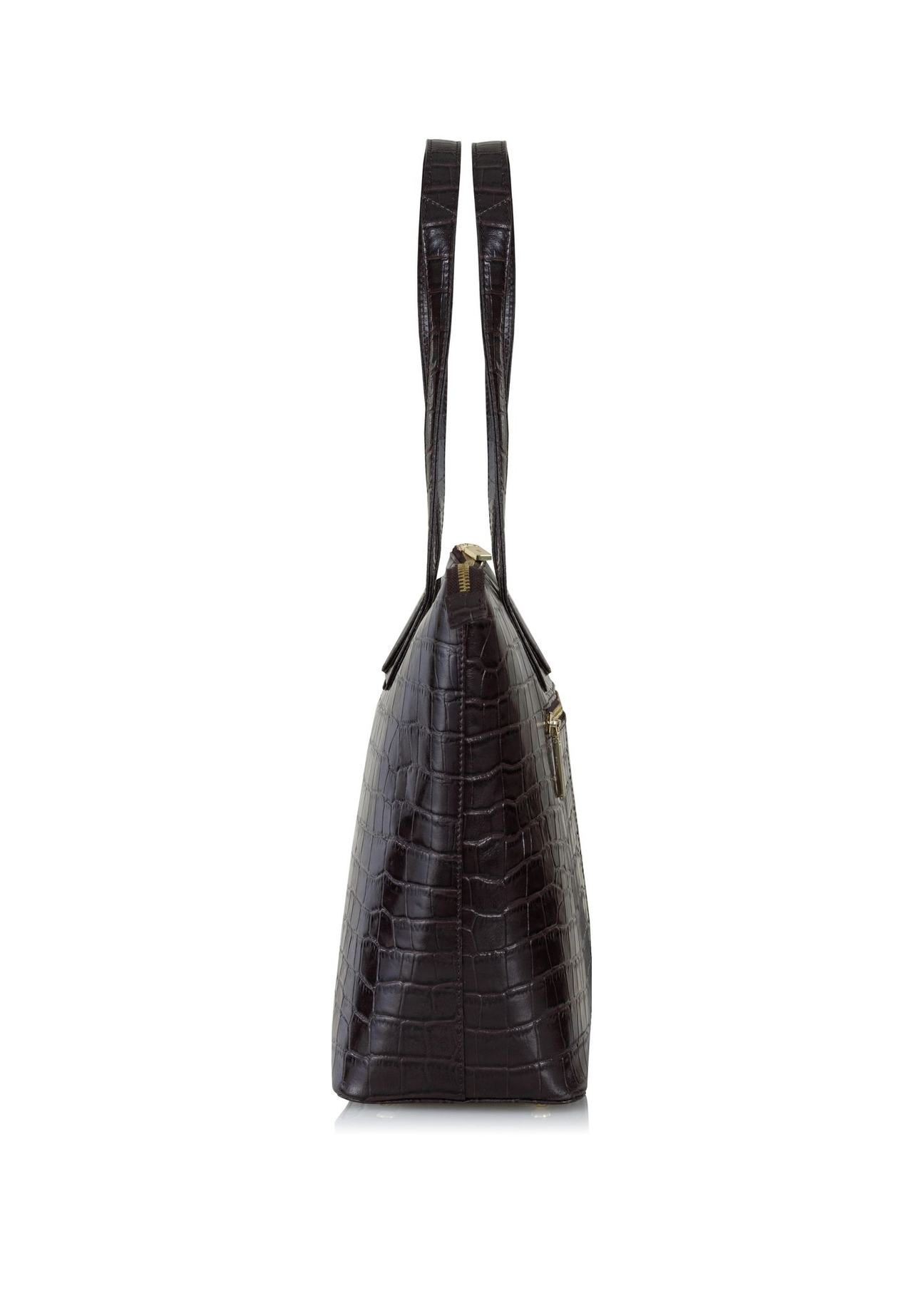 Brązowa torebka shopper skórzana TORES-0939-89(Z23)-03